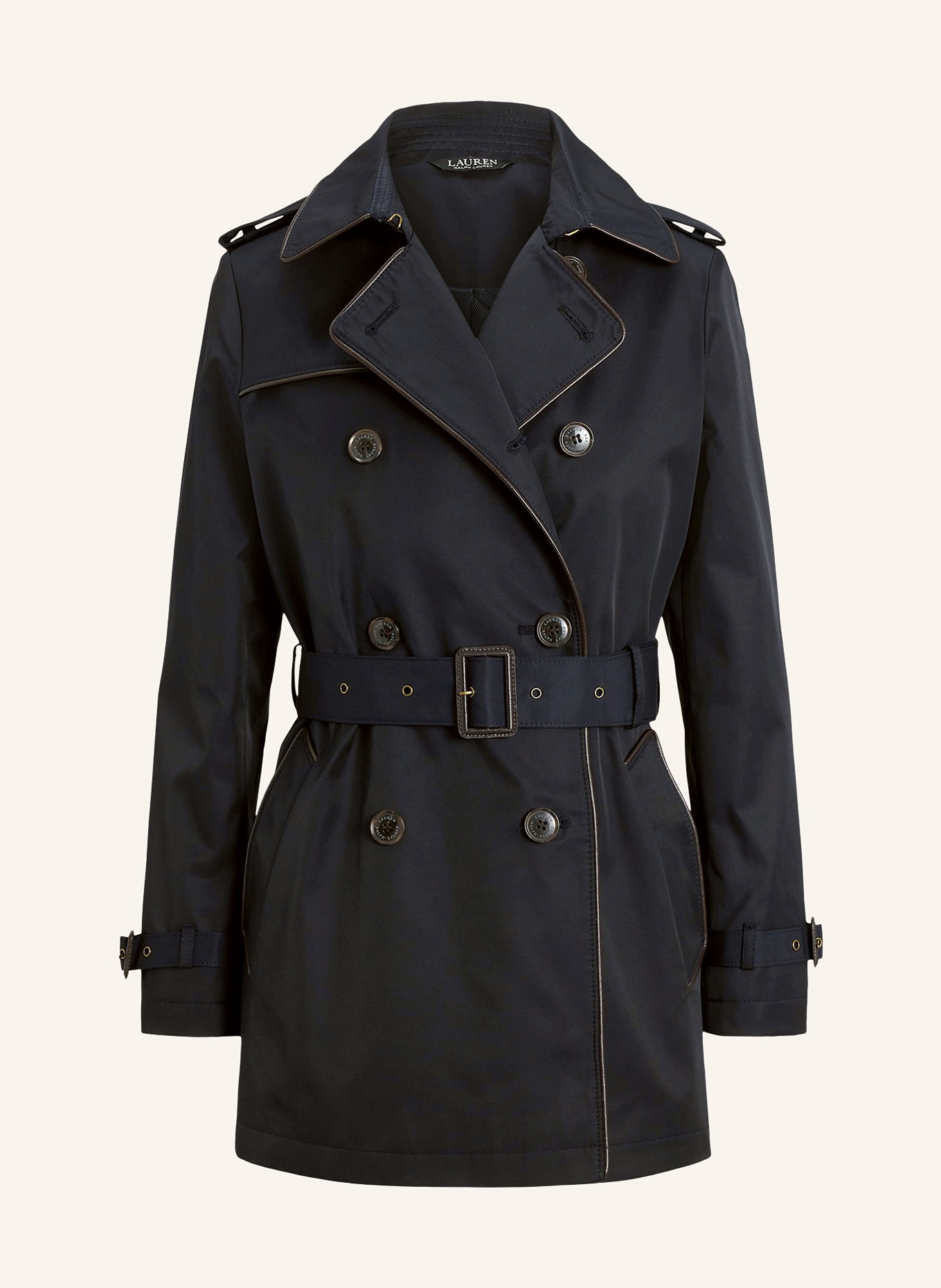 LAUREN RALPH LAUREN trench coat: DARK BLUE