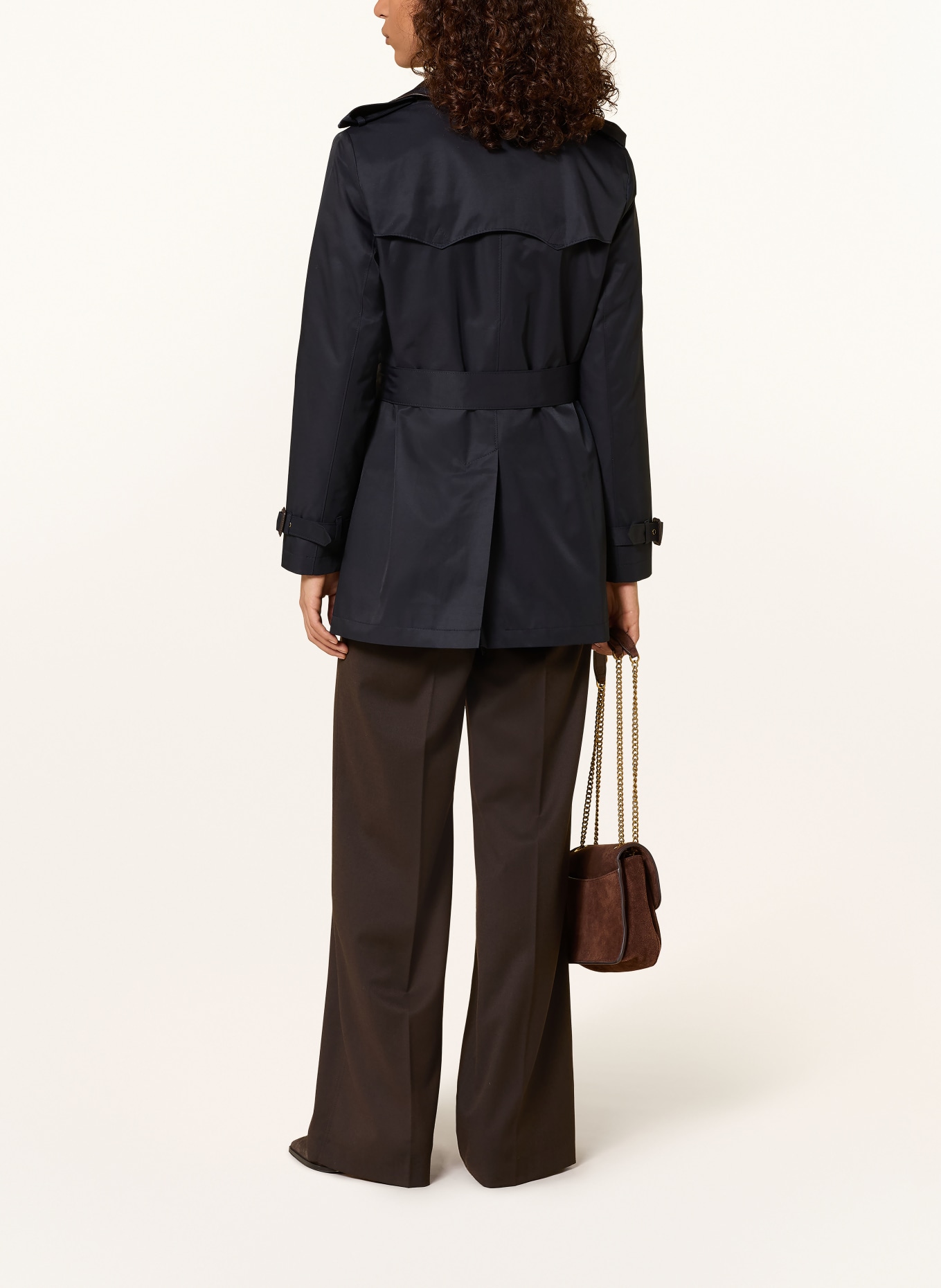 LAUREN RALPH LAUREN trench coat: DARK BLUE