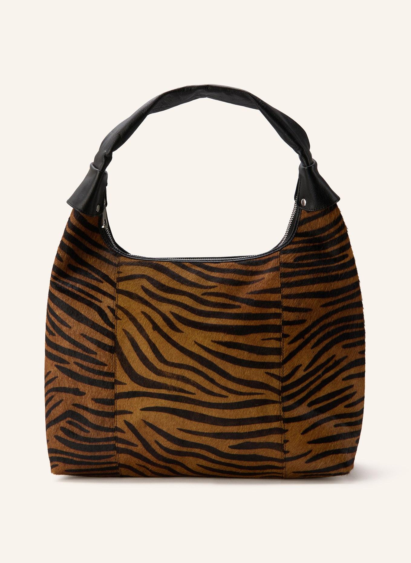 NÚNOO BIG DANDY drawstring bag: COGNAC / BLACK