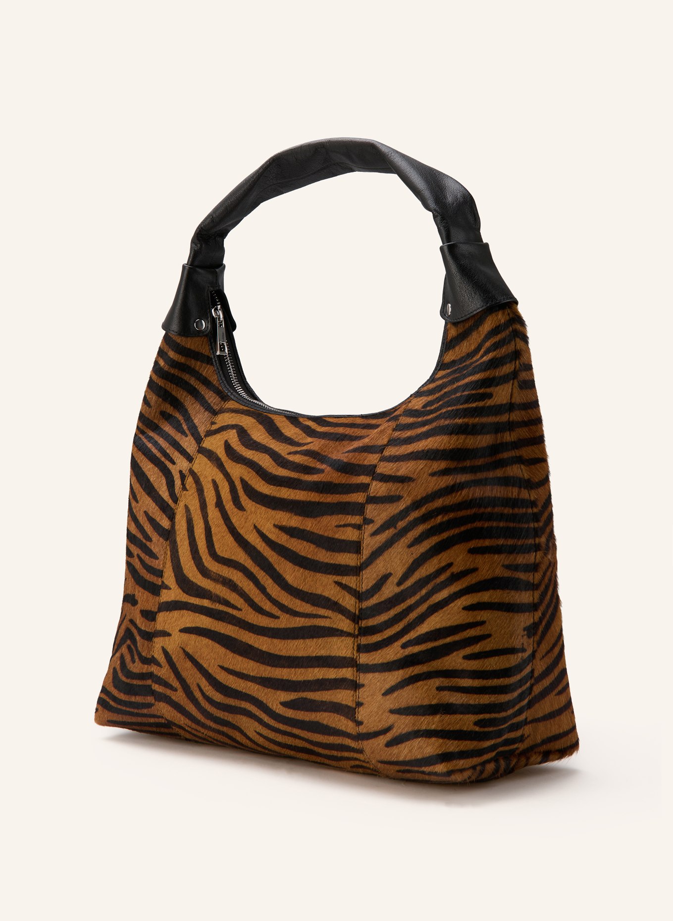 NÚNOO BIG DANDY drawstring bag: COGNAC / BLACK