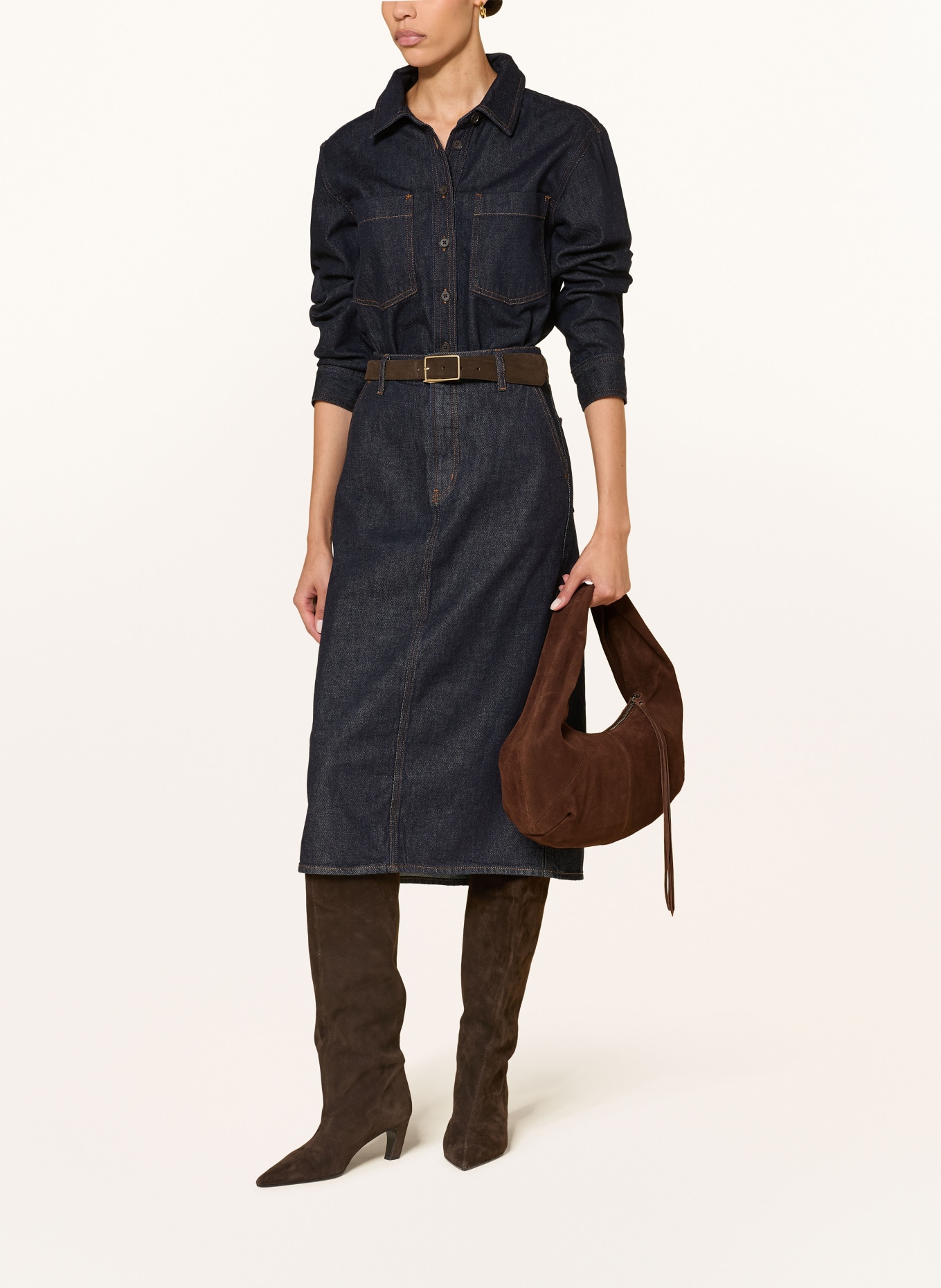 NÚNOO Tas ALMA SMALL: MARRON FONCÉ / ZILVER