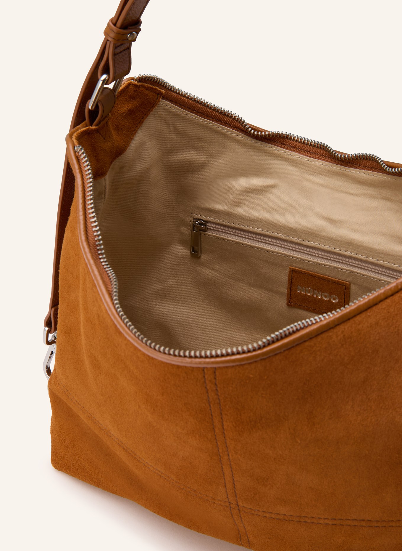 NÚNOO SLOUCHY shoulder bag: BROWN