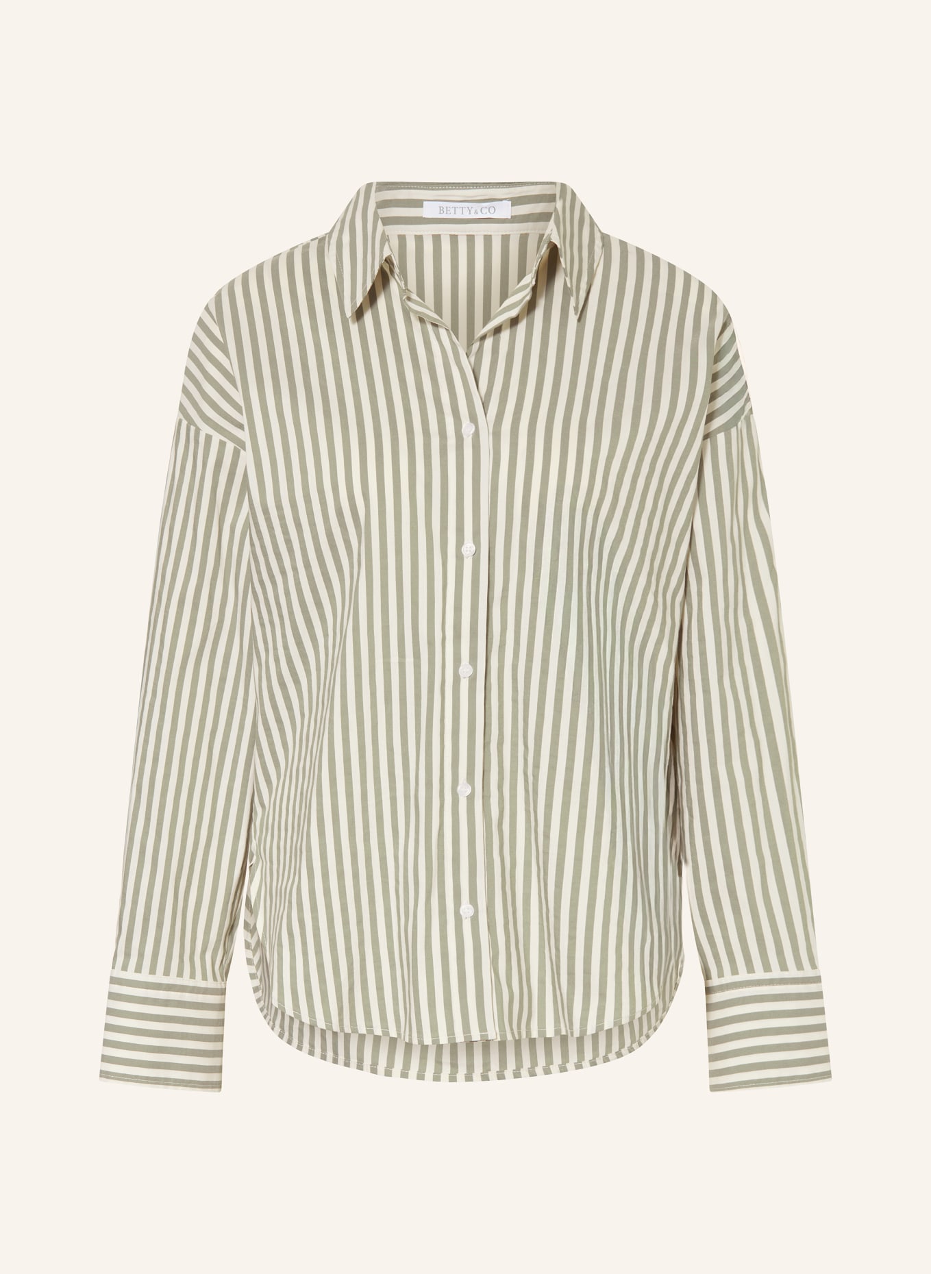 BETTY&CO Hemdbluse: KHAKI / CREME