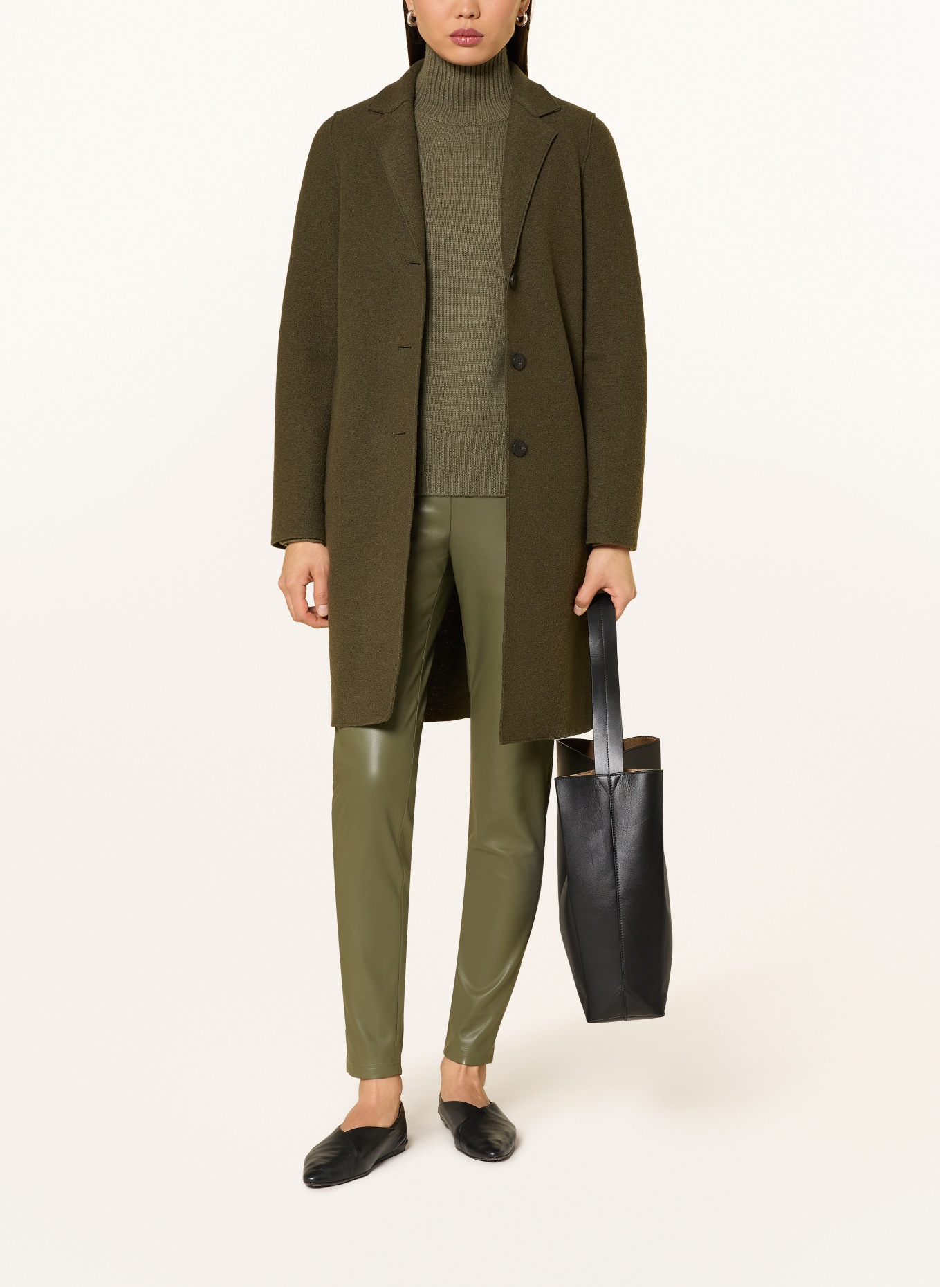 BETTY&CO Leather-look leggings: OLIVE
