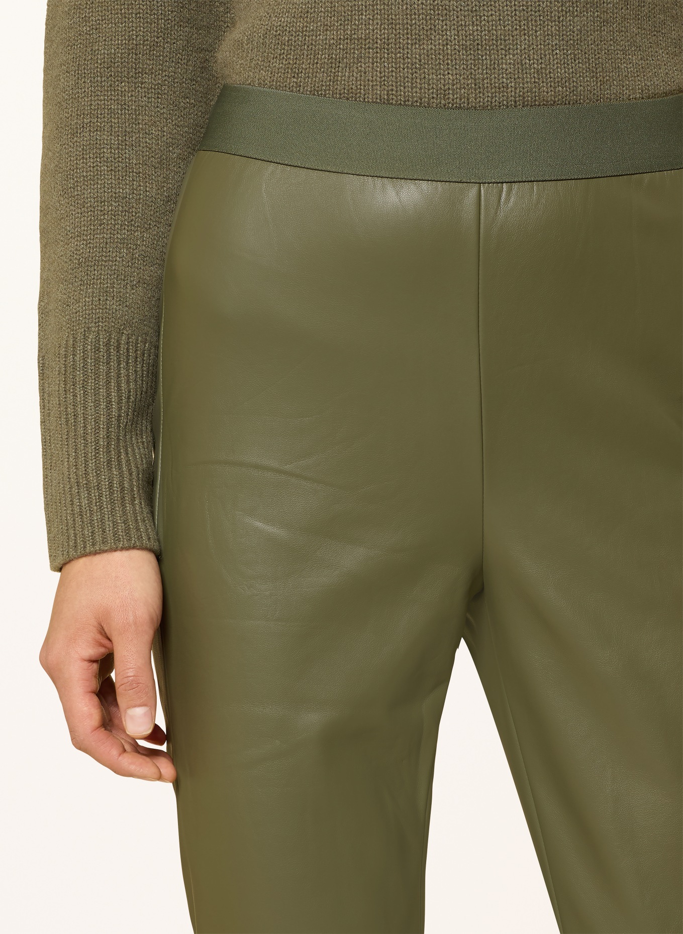 BETTY&CO Leather-look leggings: OLIVE