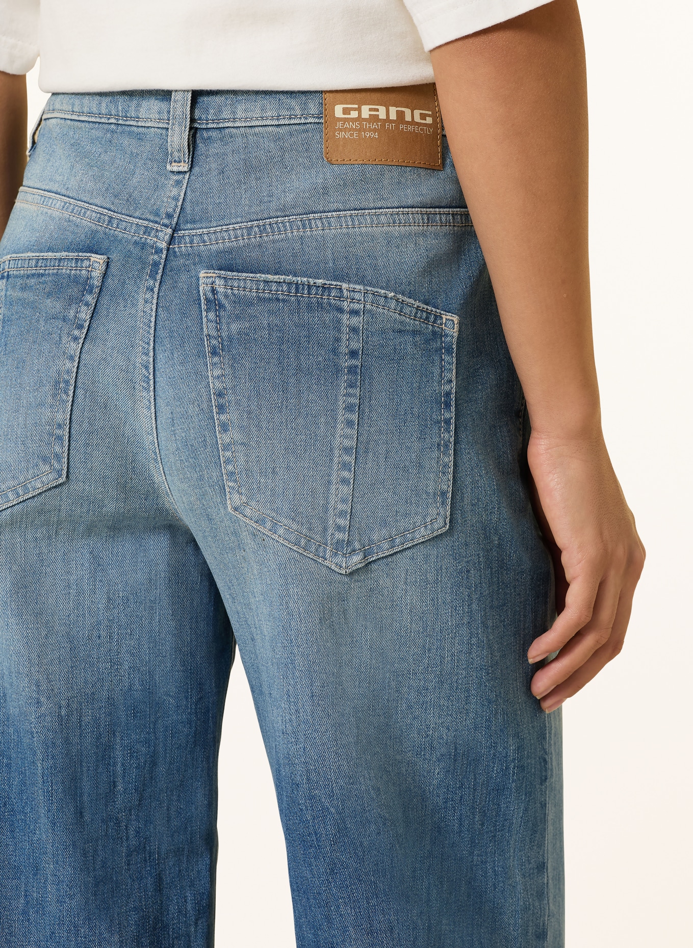 GANG Wide Leg Jeans 94CAROLINA: 7773 destroyed midblue