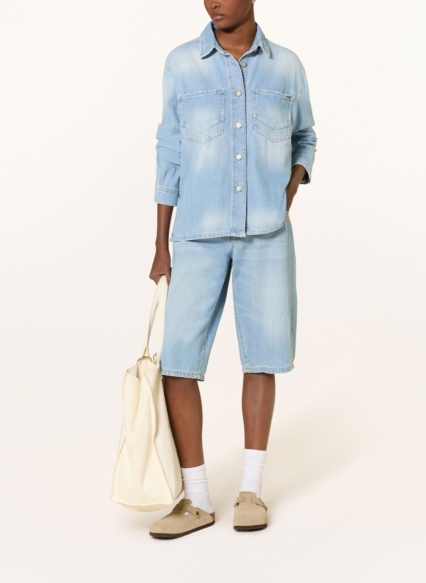 GANG Jeansoverhemd 94NALA: LICHTBLAUW