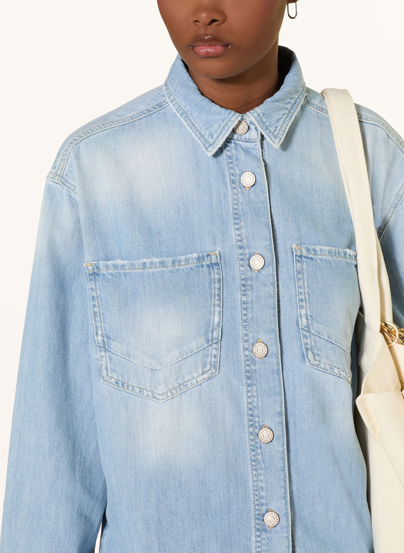 GANG Jeansoverhemd 94NALA: LICHTBLAUW