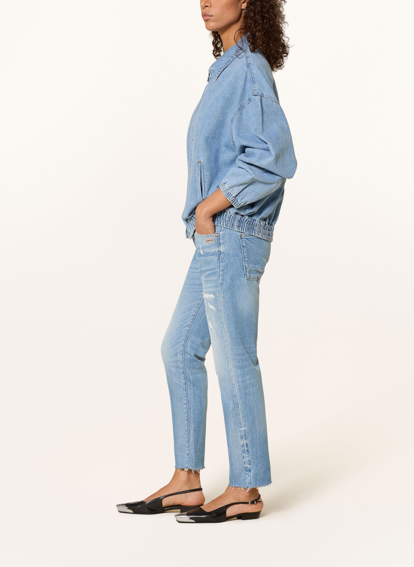 GANG Dżinsy typu boyfriend 94NADIA: 7571 light blue repair