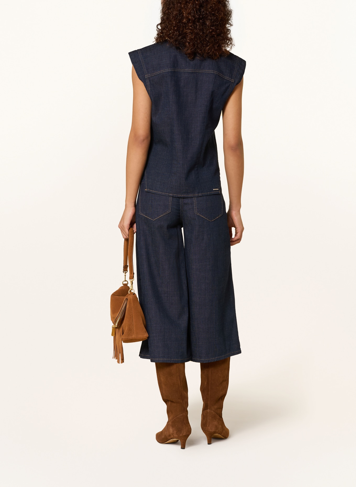 GANG Jeansweste 94LARA: DUNKELBLAU