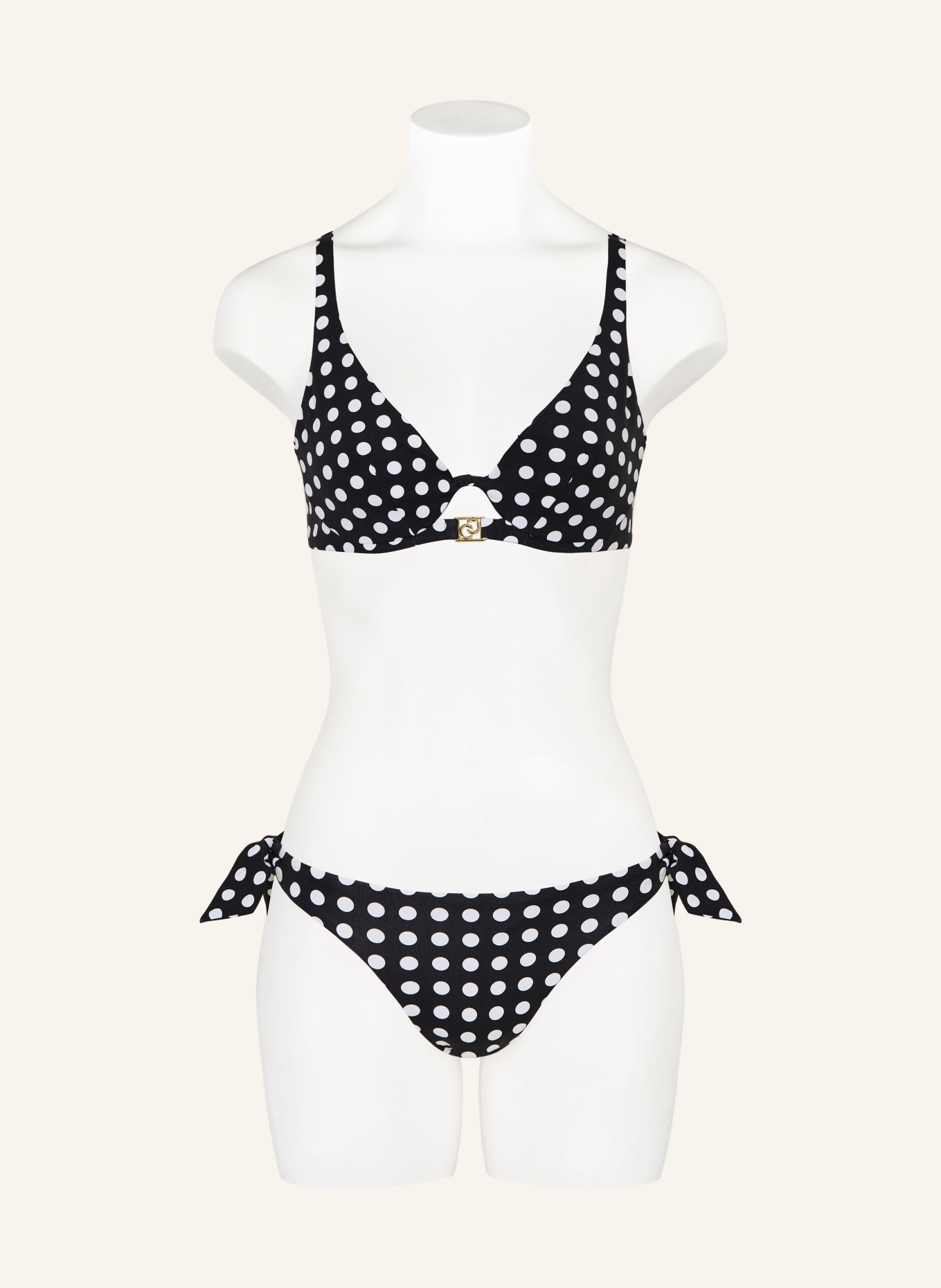 CHANTELLE Triangel-Bikini-Hose SAUVAGE: SCHWARZ / WEISS