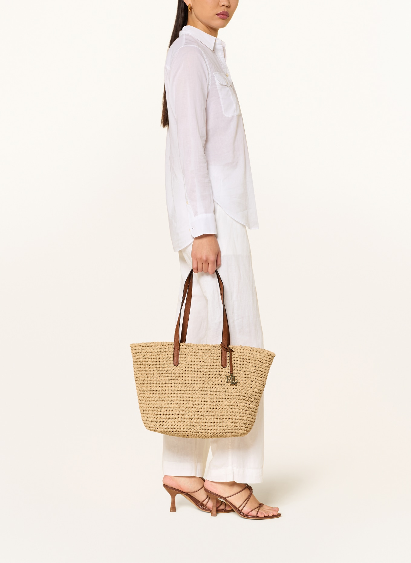 LAUREN RALPH LAUREN Shopper LAINEY: BEIGE / GOUD / BRUIN