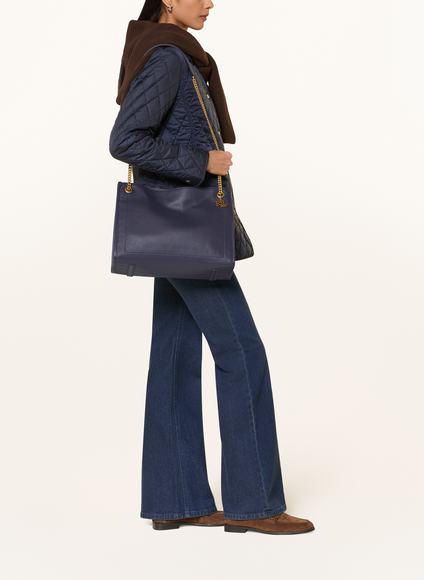 LAUREN RALPH LAUREN Taška přes rameno BRADLEY: TMAVĚ MODRÁ