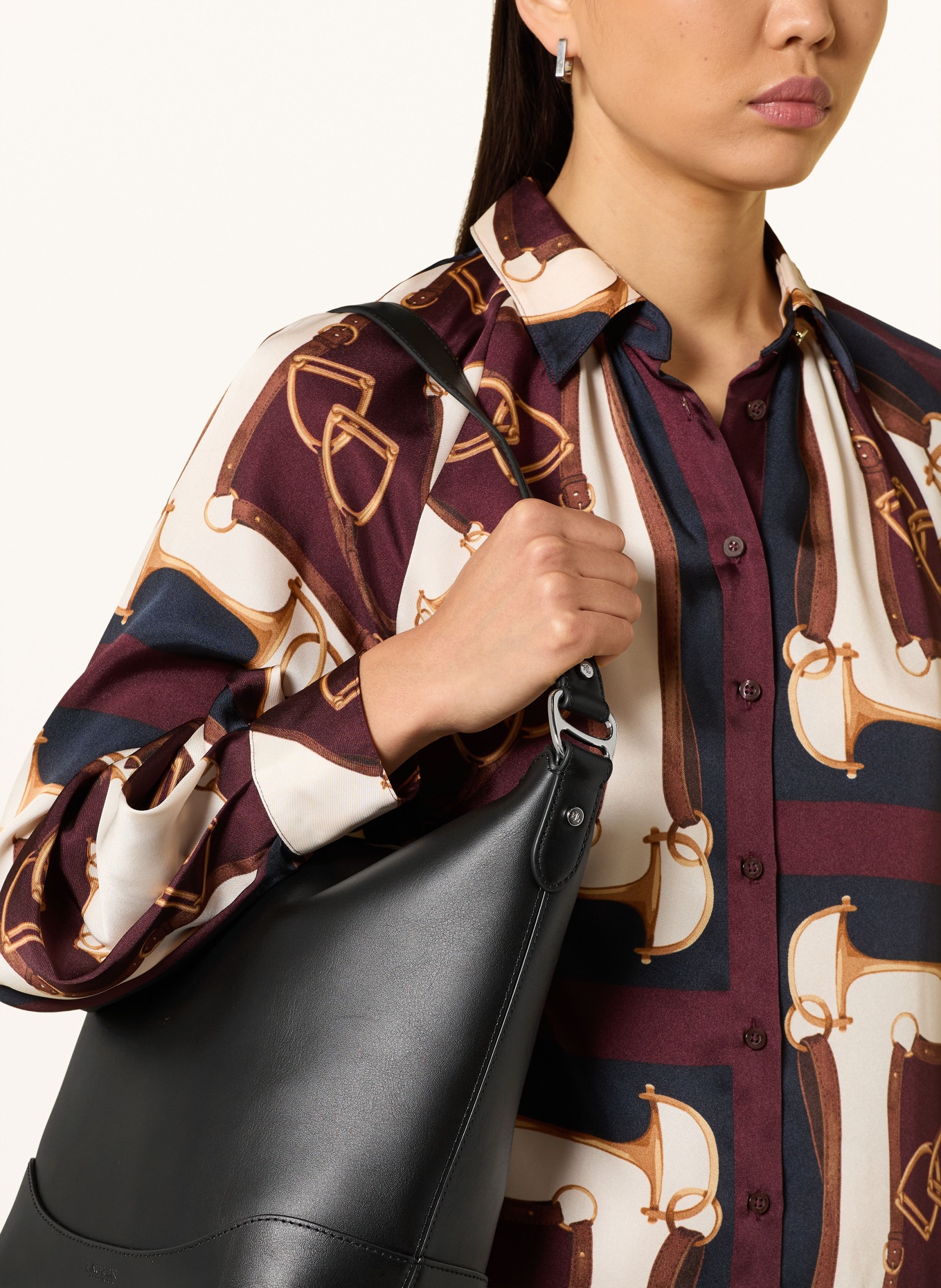 LAUREN RALPH LAUREN schoudertas: ZWART