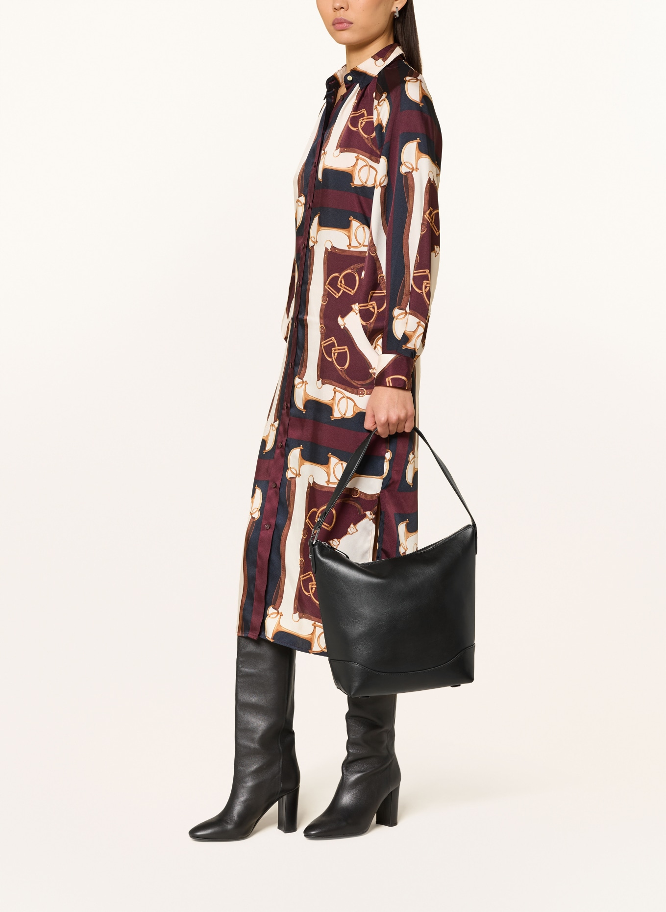 LAUREN RALPH LAUREN schoudertas: ZWART