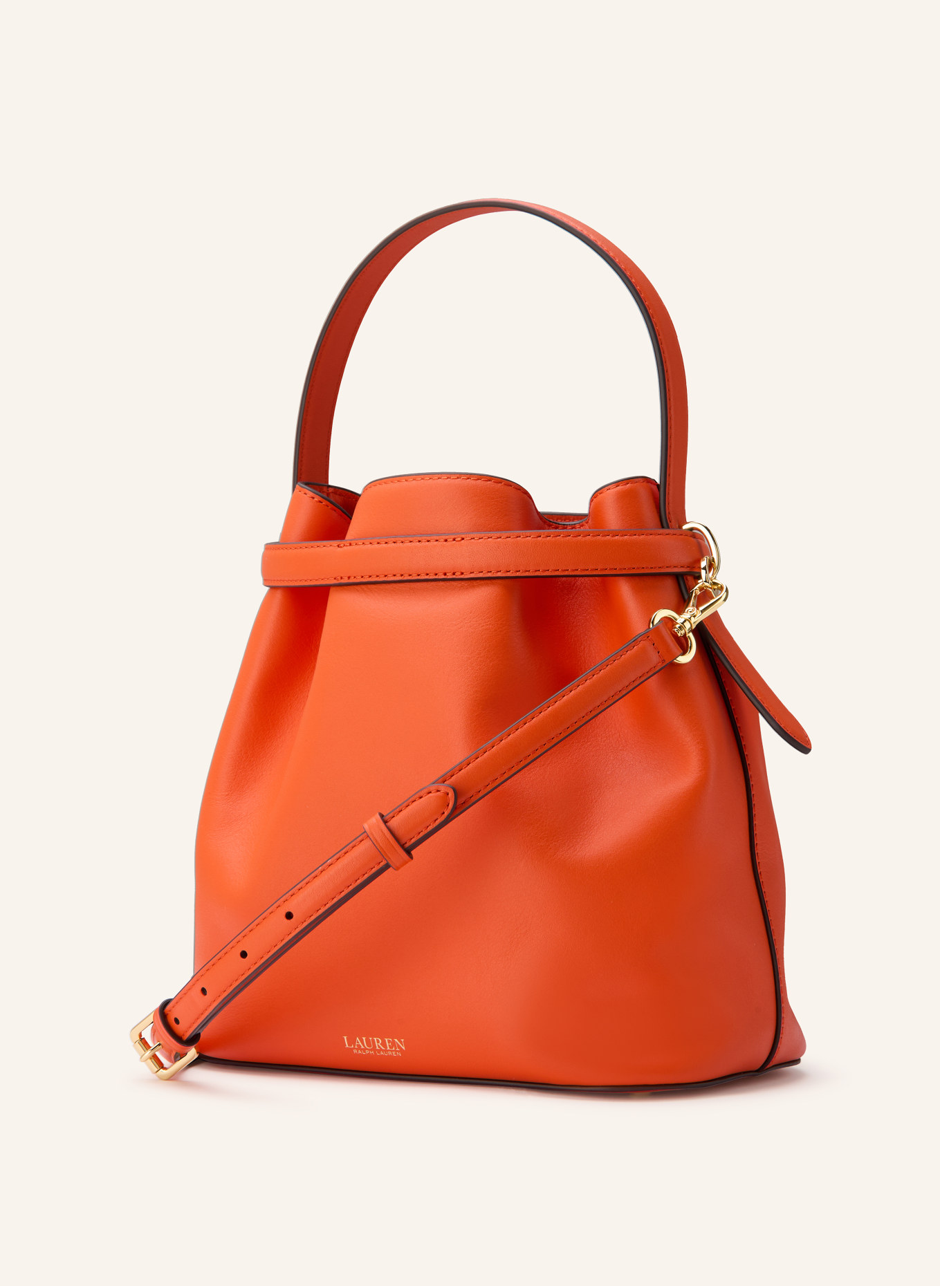 LAUREN RALPH LAUREN Torba typu sacooche BLAIKE MEDIUM: POMARAŃCZOWY / ZŁOTY