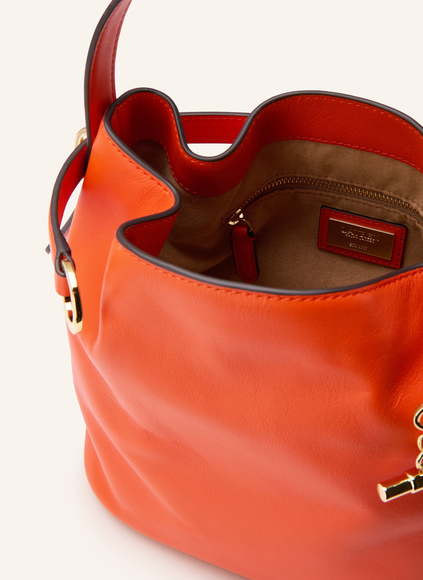 LAUREN RALPH LAUREN Torba typu sacooche BLAIKE MEDIUM: POMARAŃCZOWY / ZŁOTY