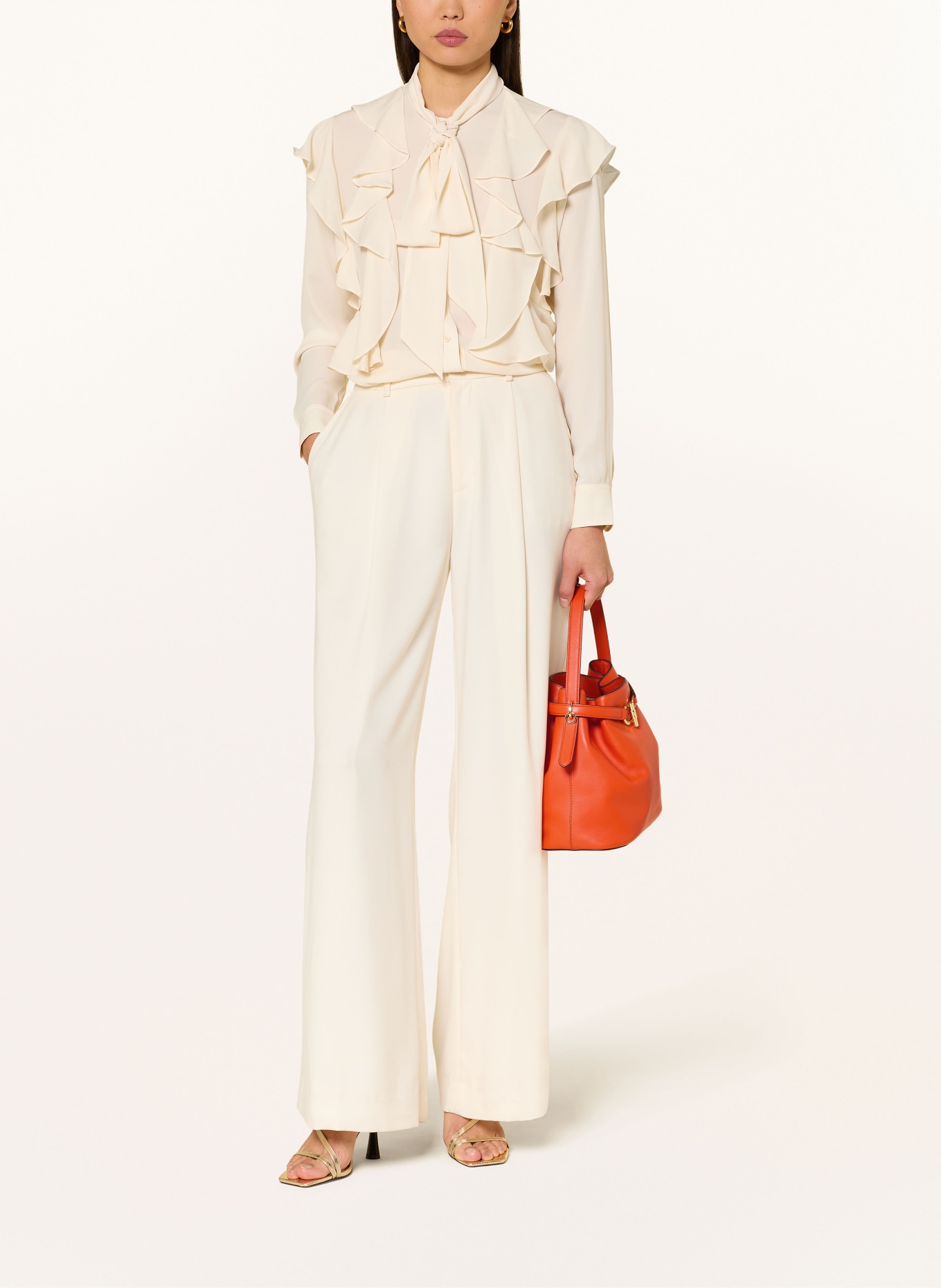 LAUREN RALPH LAUREN Torba typu sacooche BLAIKE MEDIUM: POMARAŃCZOWY / ZŁOTY