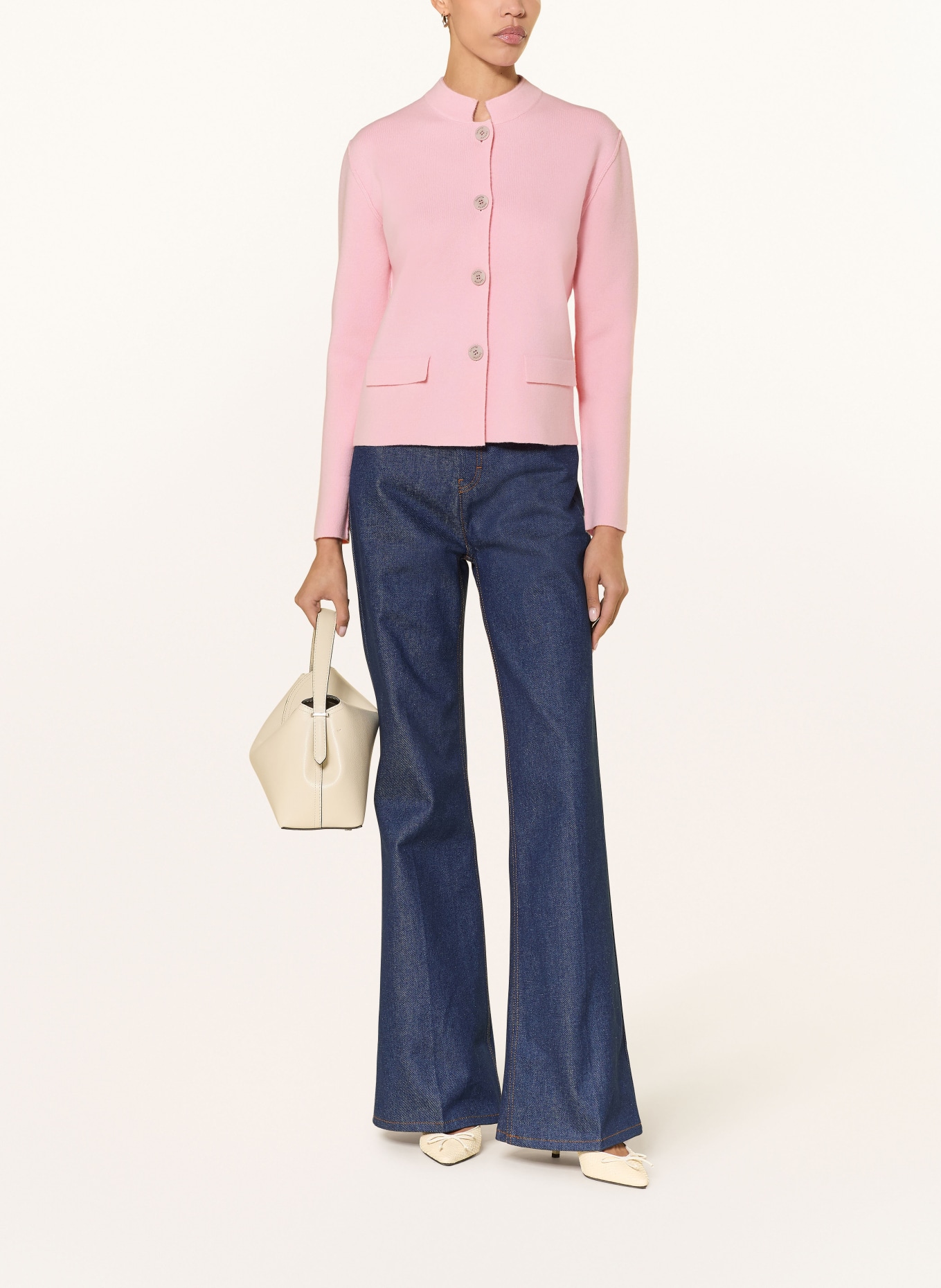 lunaria cashmere Cashmere knit blazer: PINK