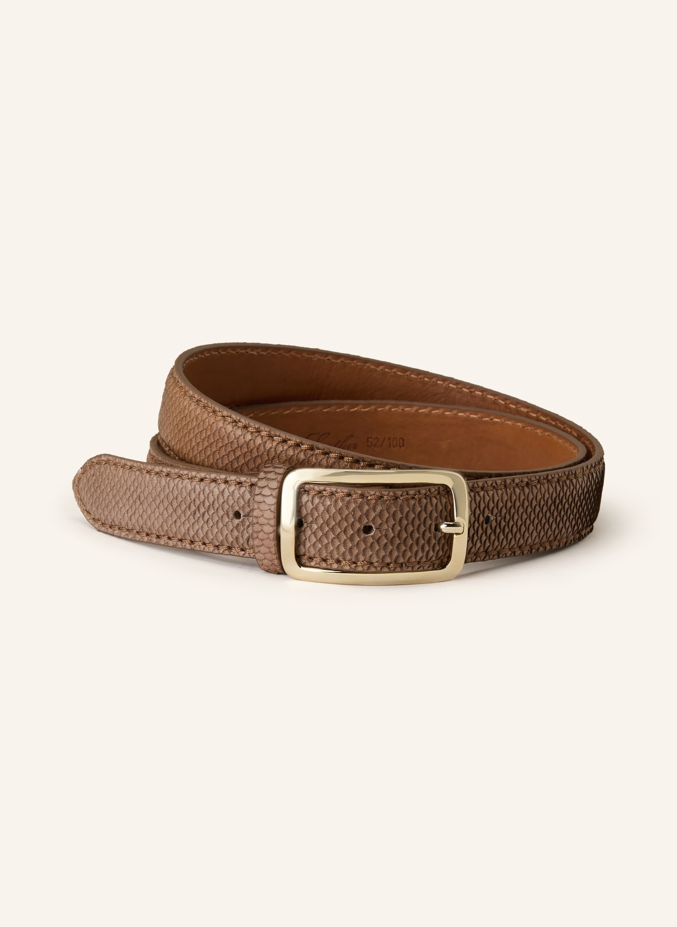 Reptile's House Belt BLIND: LIGHT BROWN / GOLD