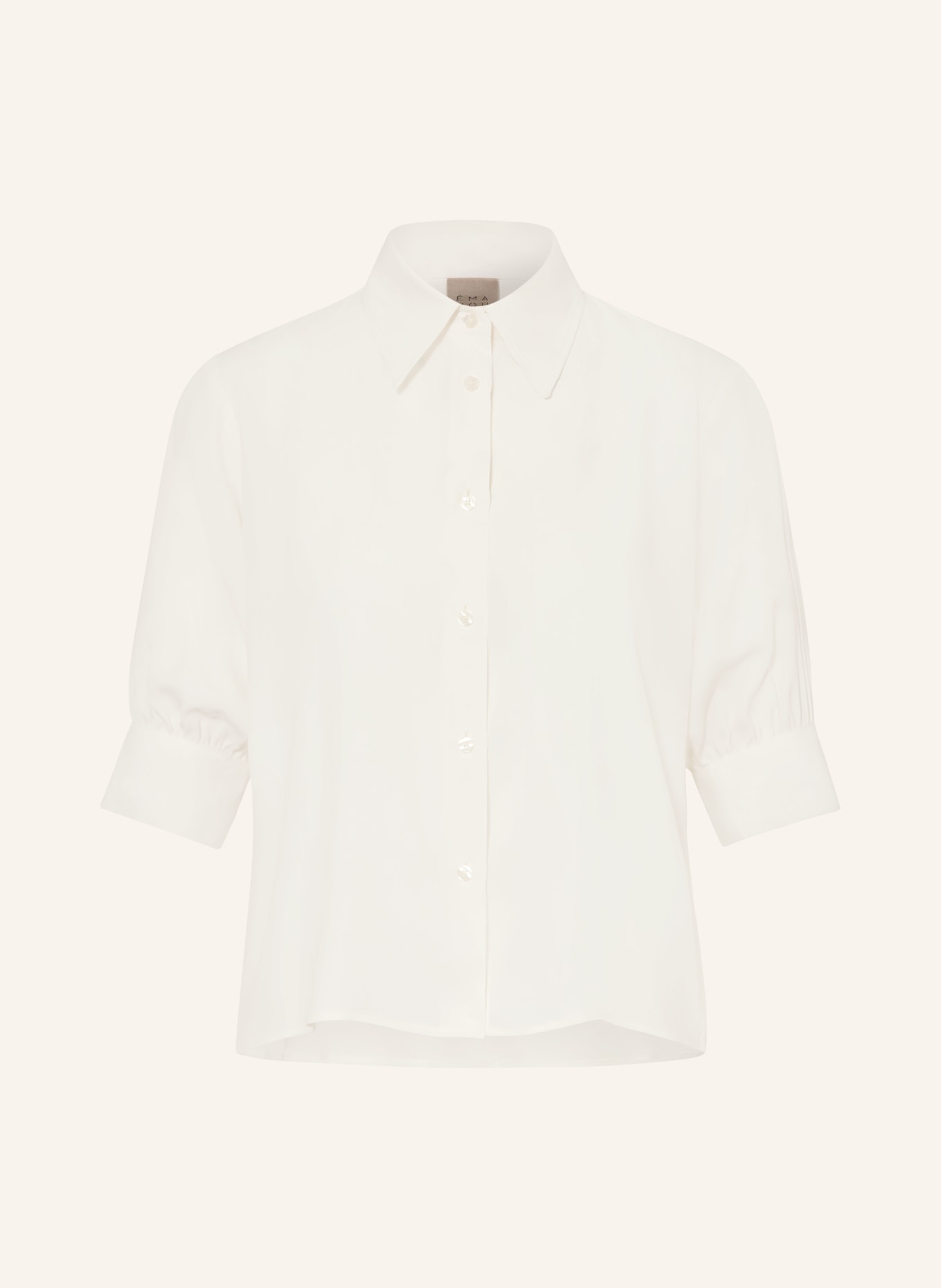 ÉMANOU Hemdbluse mit Seide: WEISS