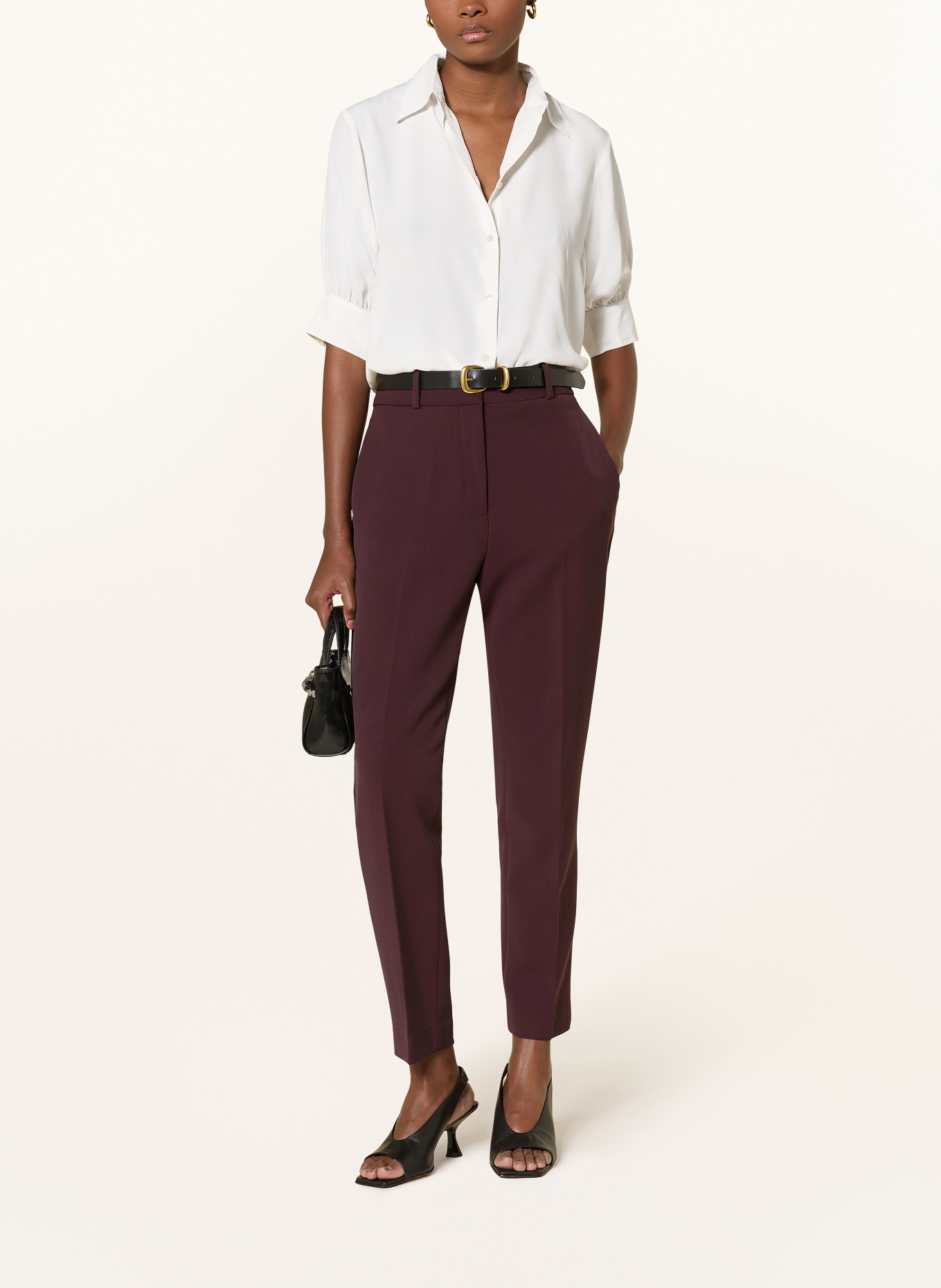 ÉMANOU Hemdbluse mit Seide: WEISS