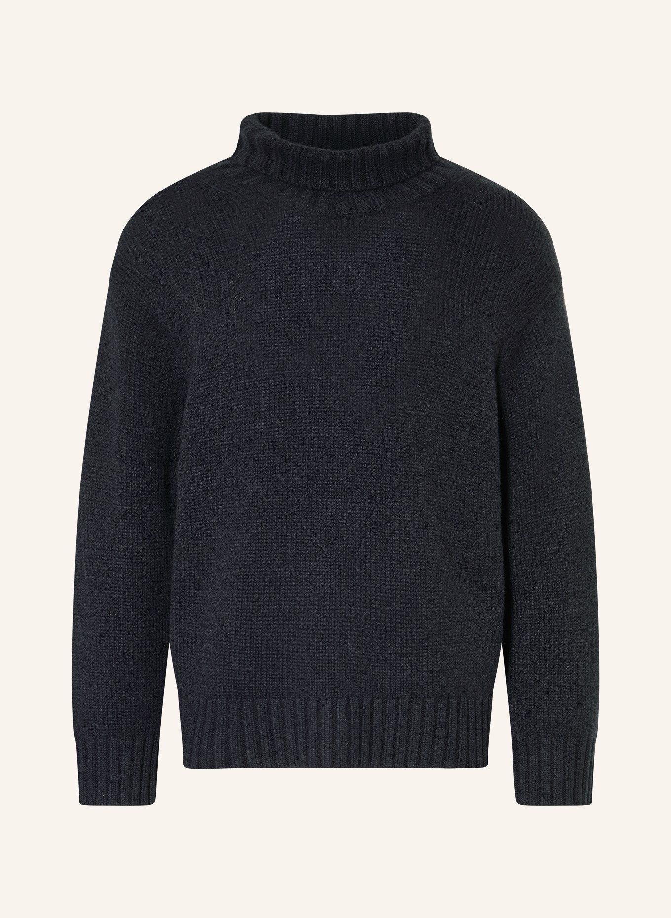 COS Cashmere turtleneck sweater: DARK BLUE