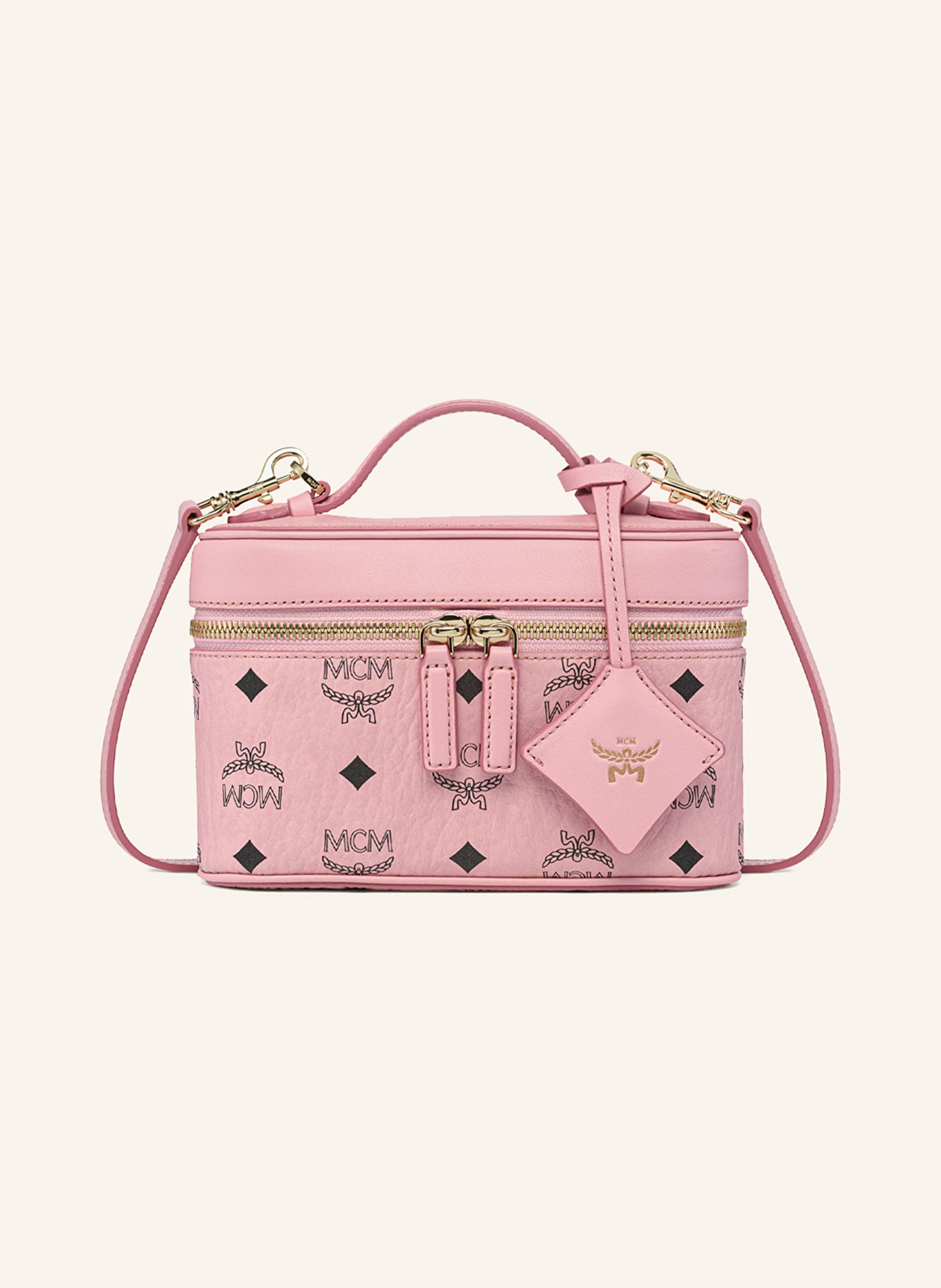 MCM AREN shoulder bag: PINK / GOLD / BLACK