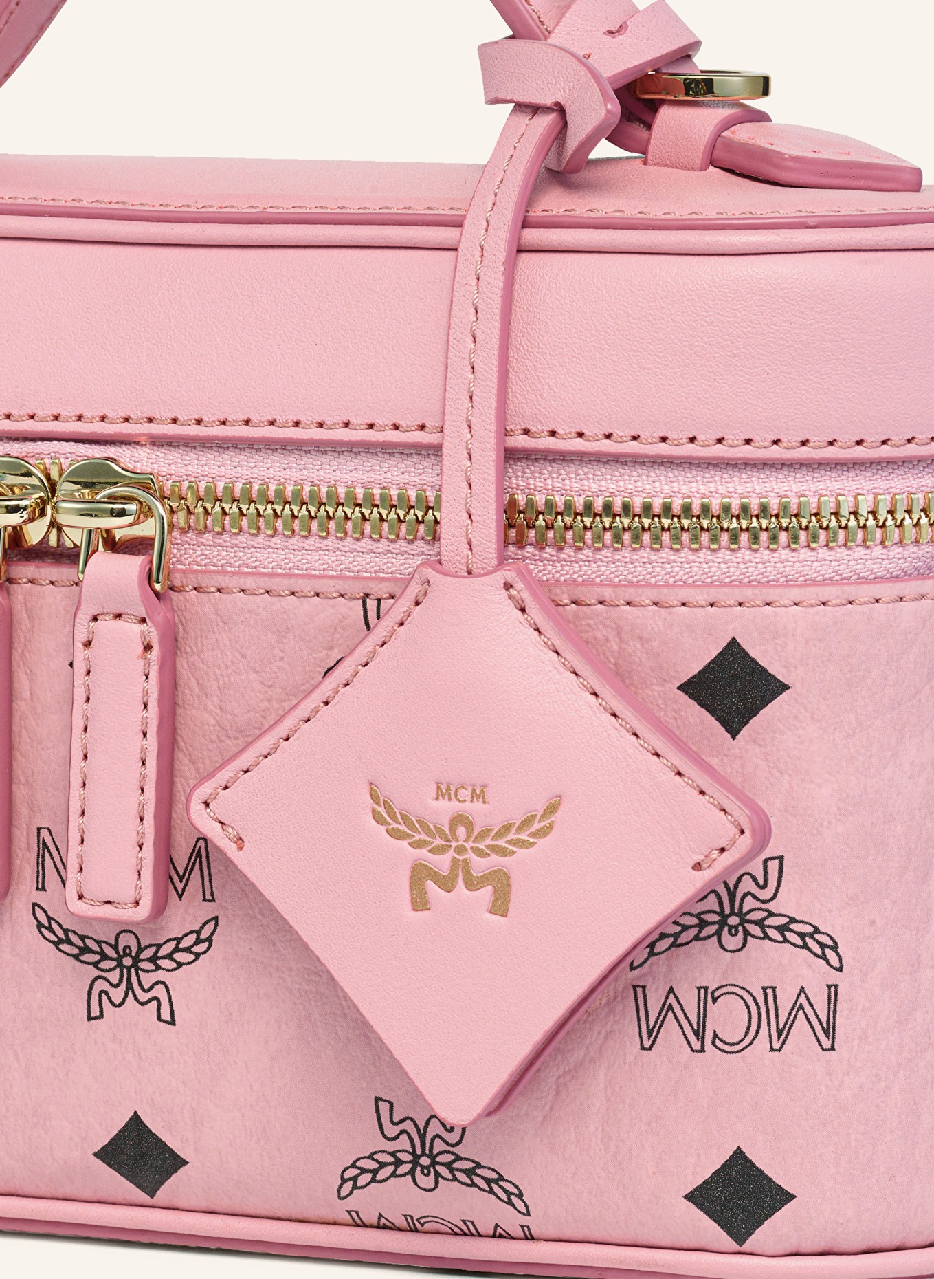 MCM AREN shoulder bag: PINK / GOLD / BLACK