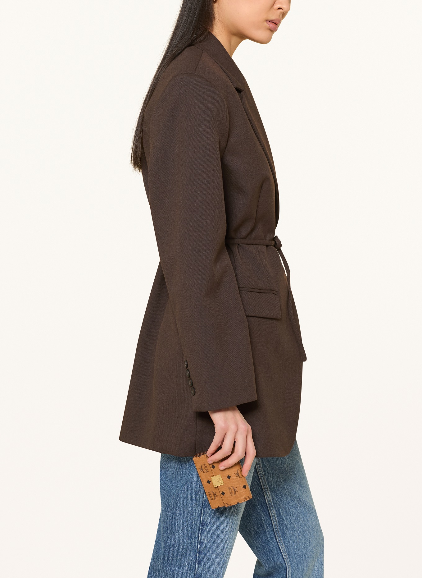 MCM Portemonnee AREN om om te hangen: COGNAC / GOUD