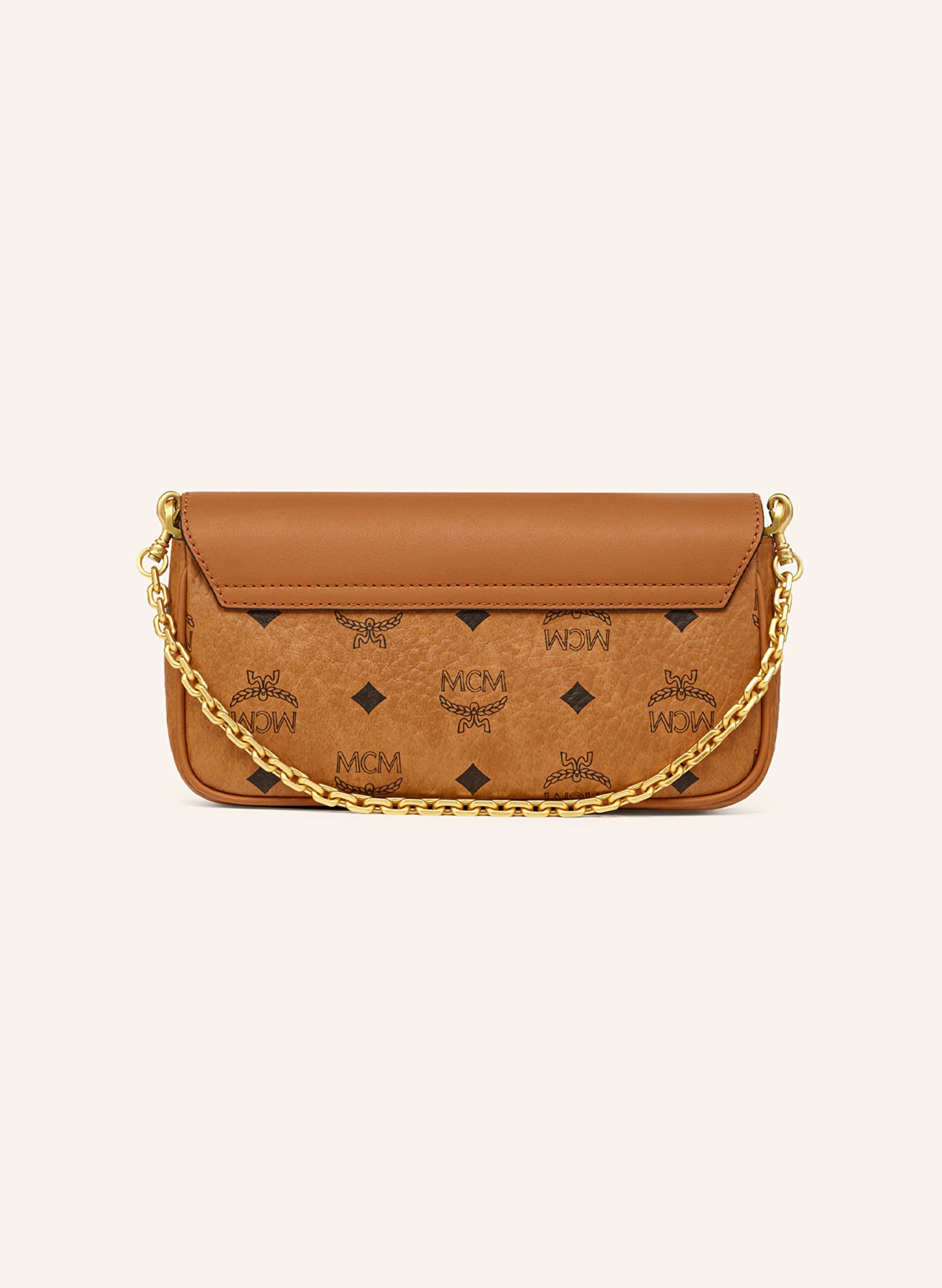 MCM TRACY shoulder bag: COGNAC
