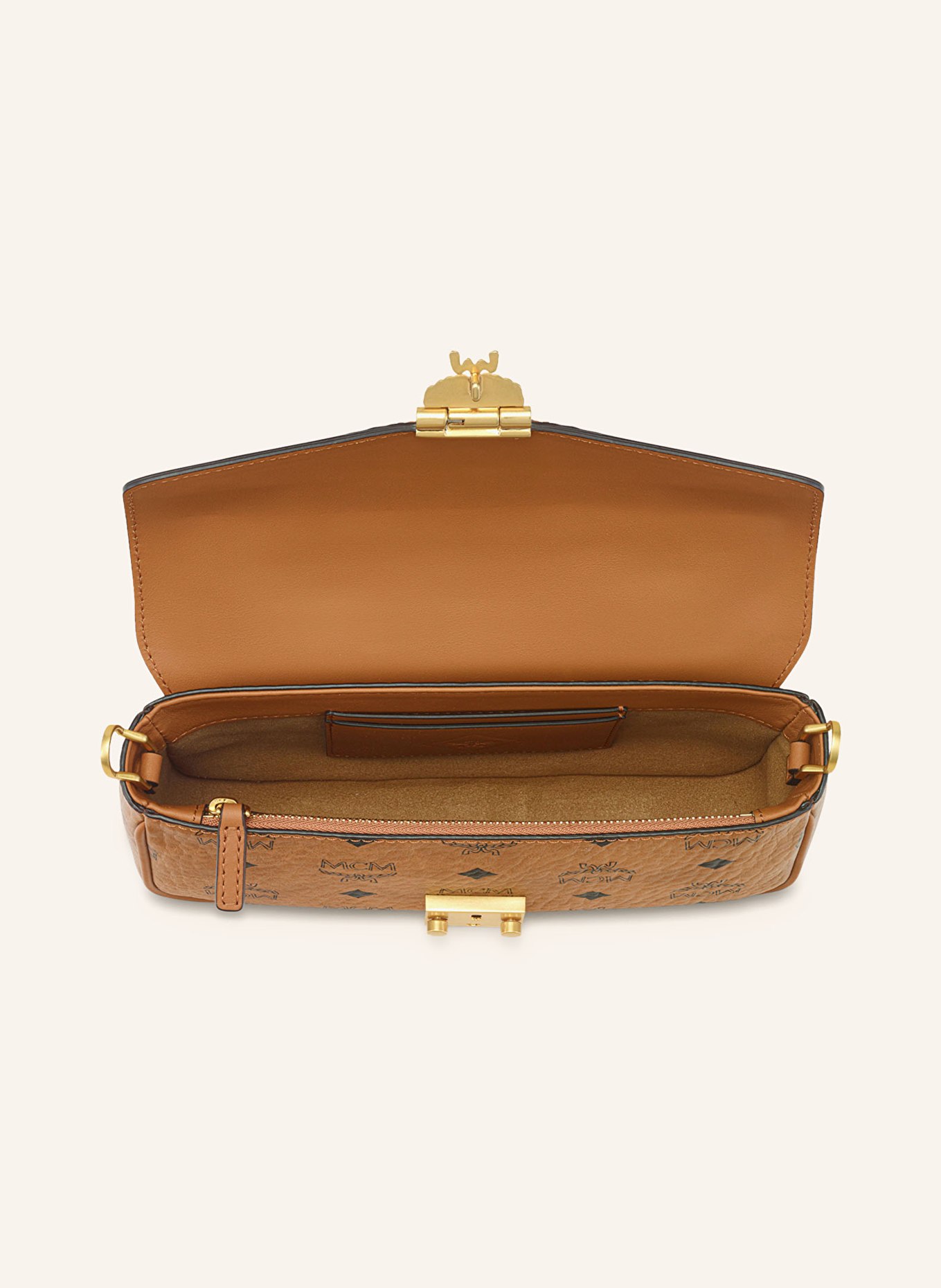 MCM TRACY shoulder bag: COGNAC