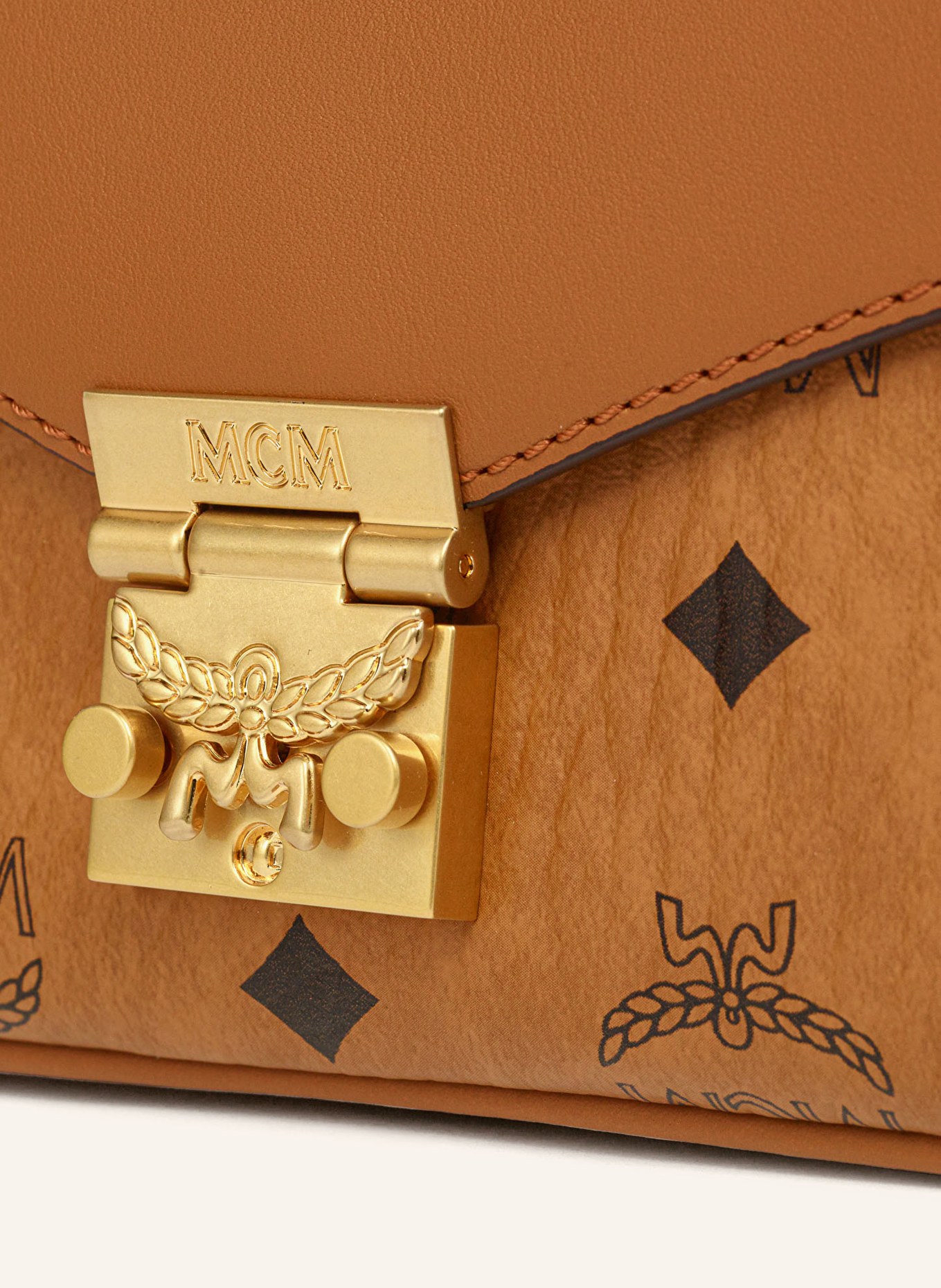 MCM TRACY shoulder bag: COGNAC