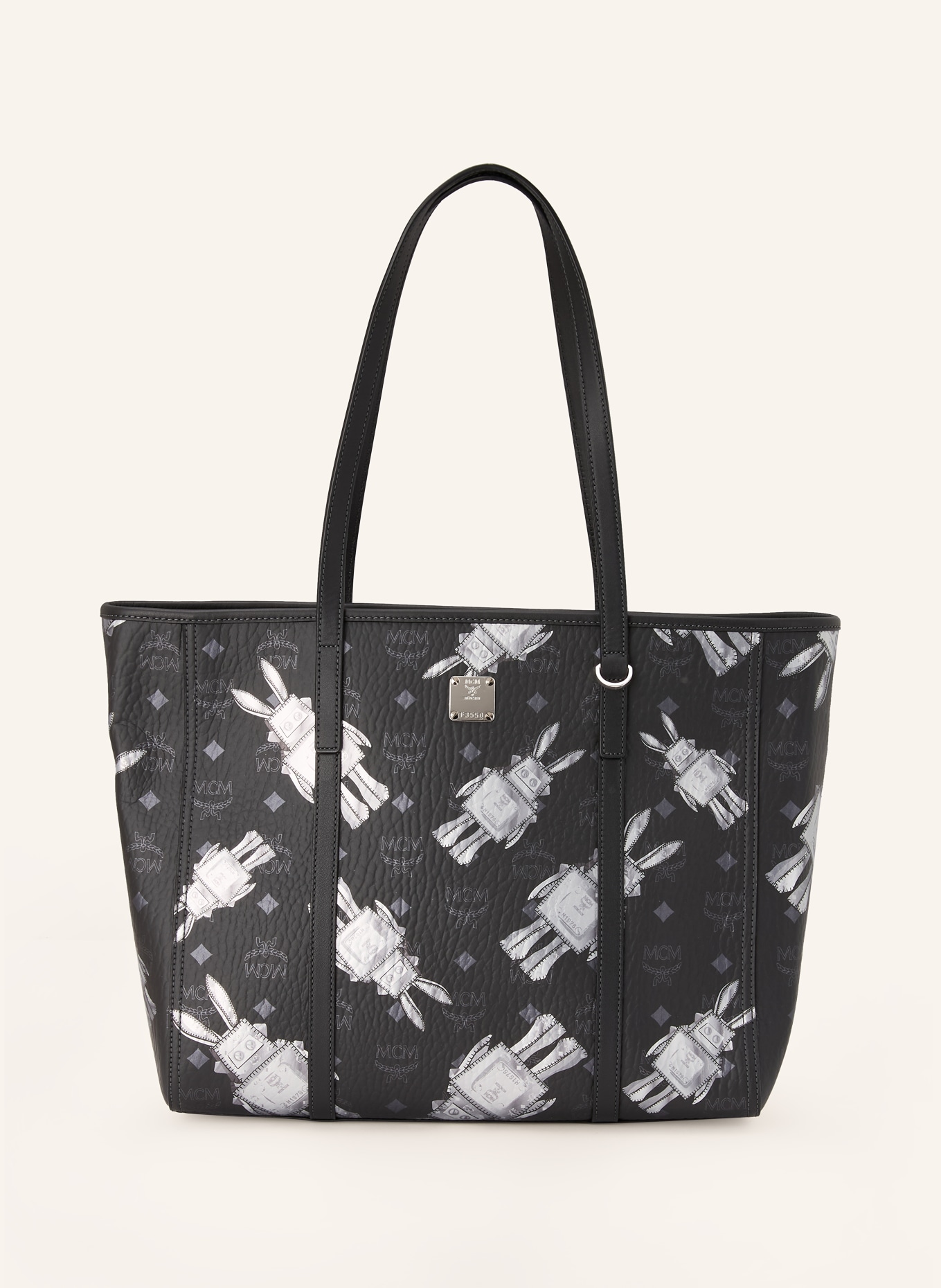 MCM Shopper TONI MEDIUM: BLACK / SILVER