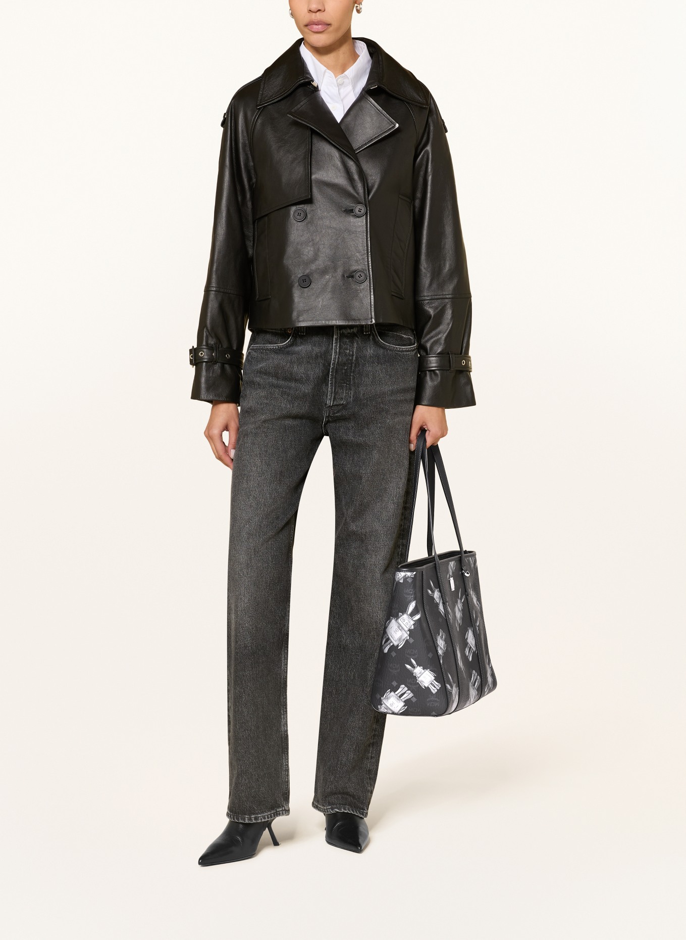 MCM Shopper TONI MEDIUM: ZWART / ZILVER