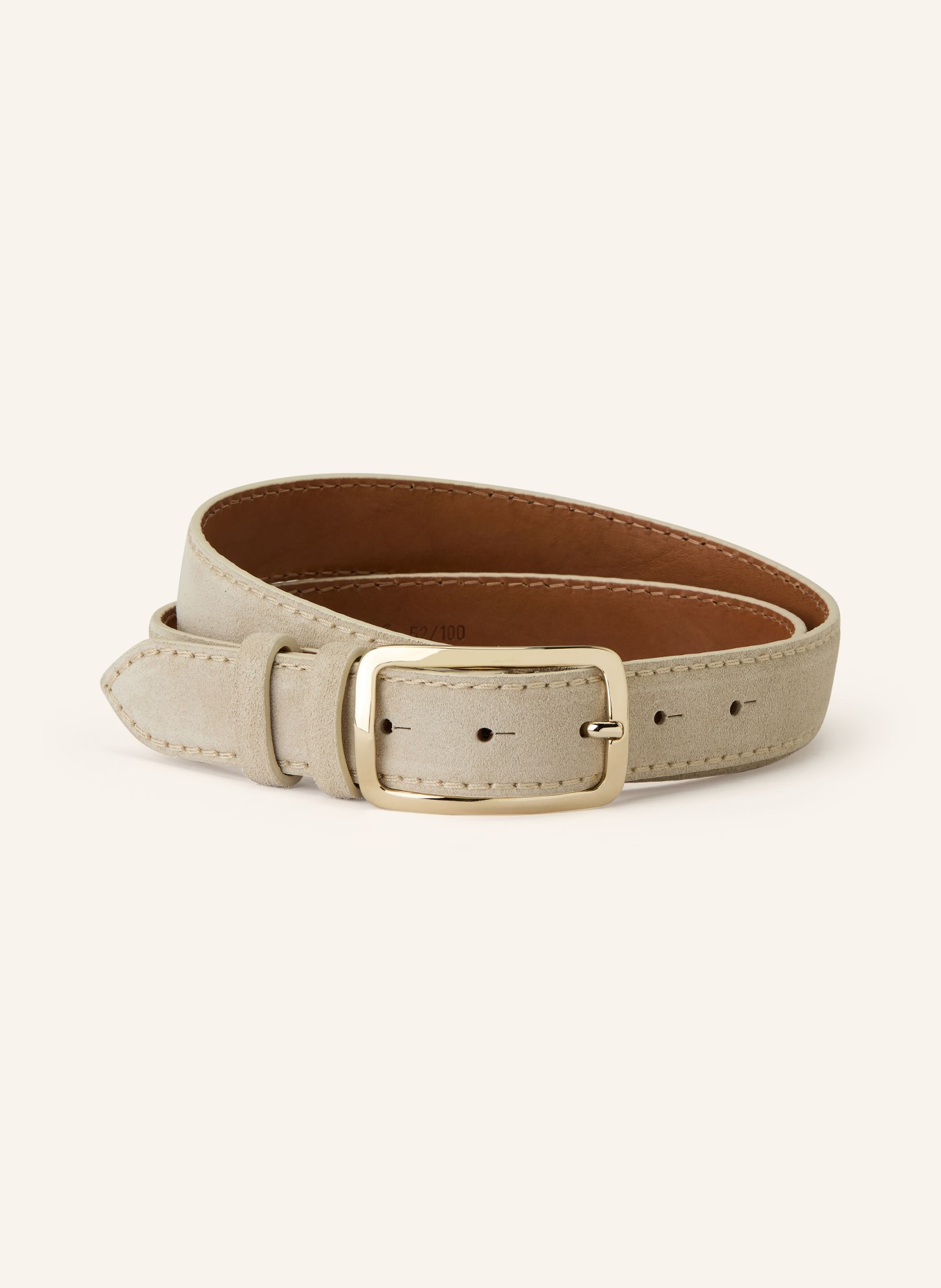 Reptile's House leather belt: ECRU / GOLD