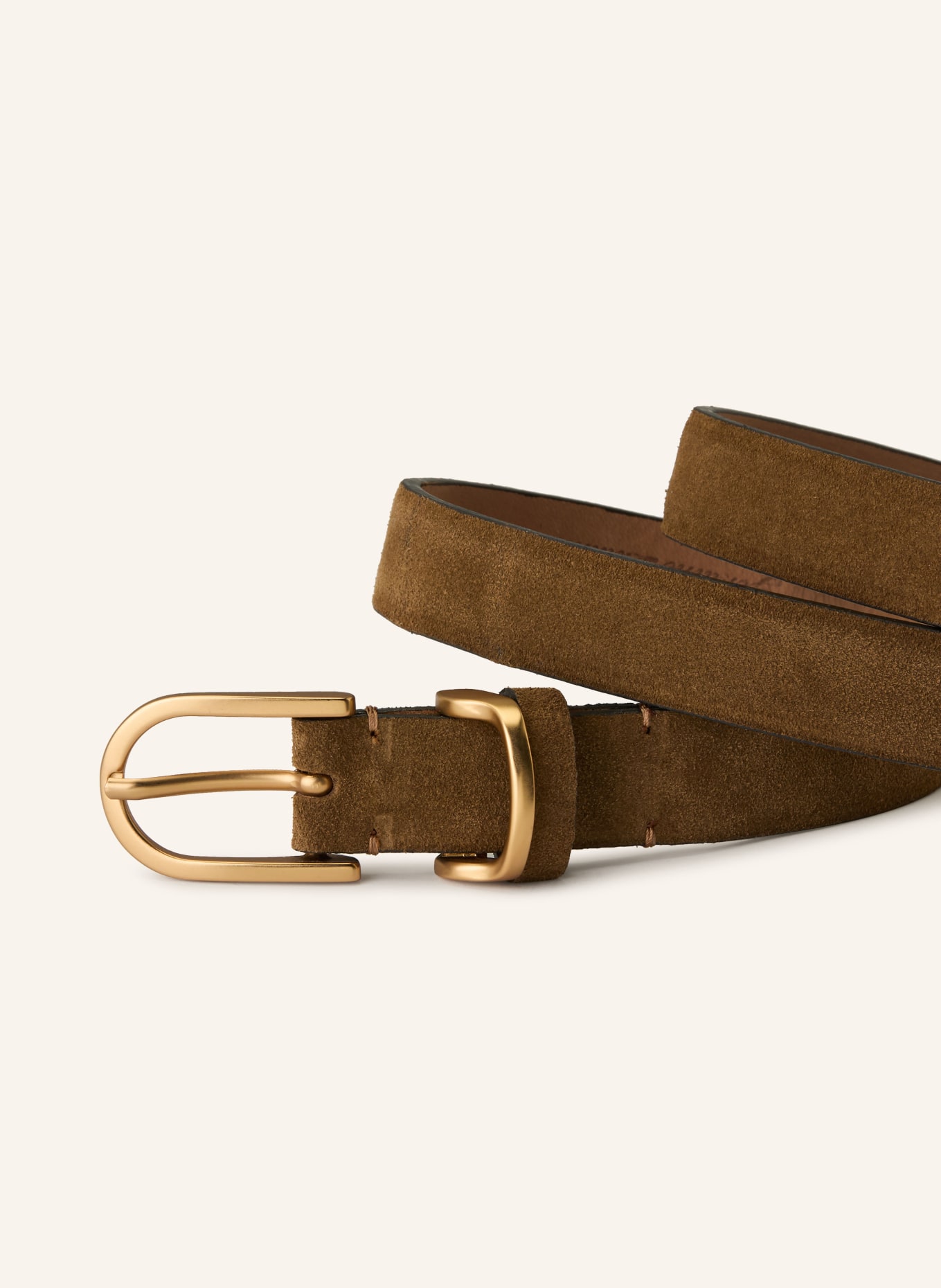 Reptile's House leather belt: BROWN / GOLD