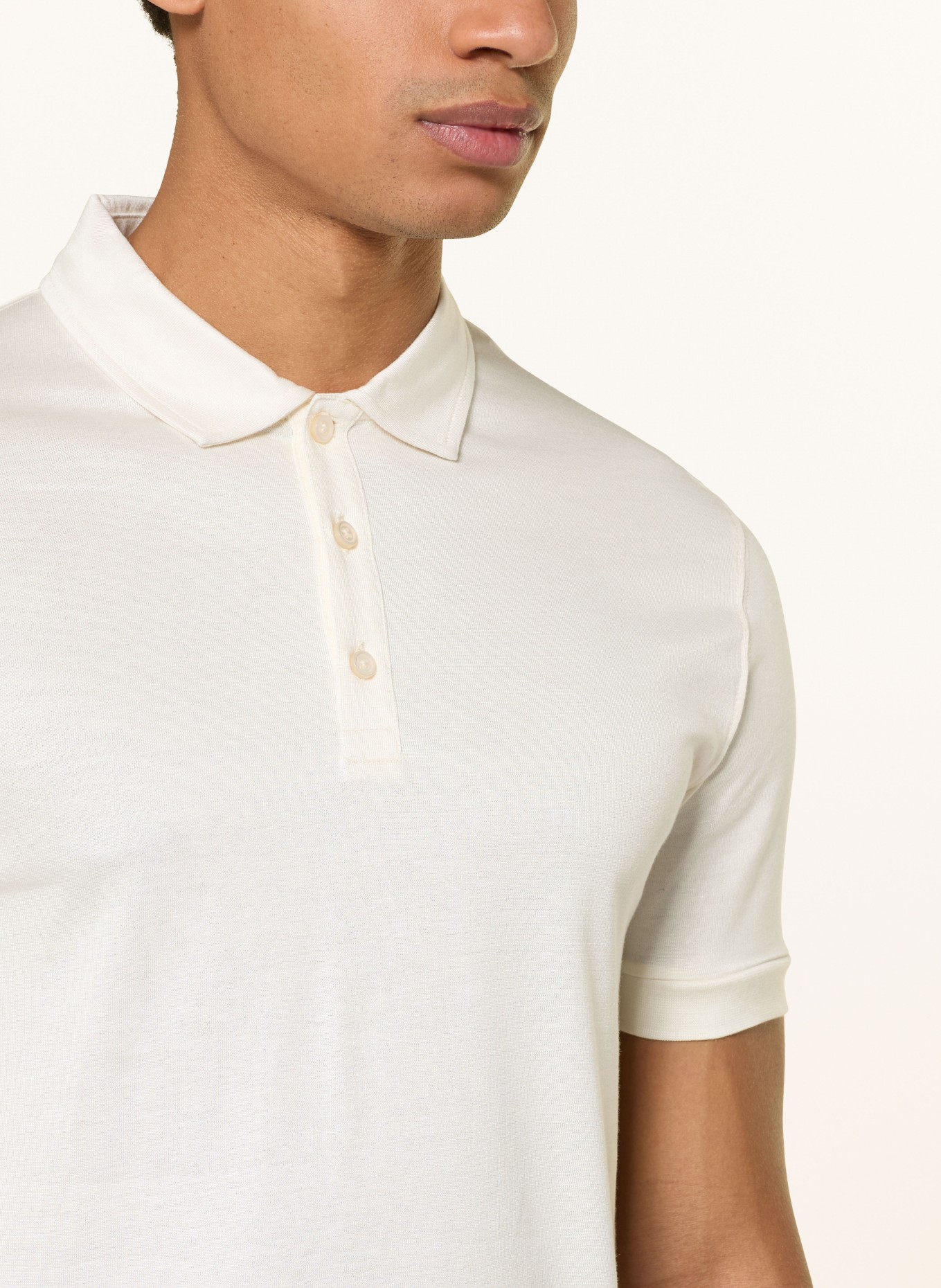 PAUL Koszulka polo z dżerseju: ECRU