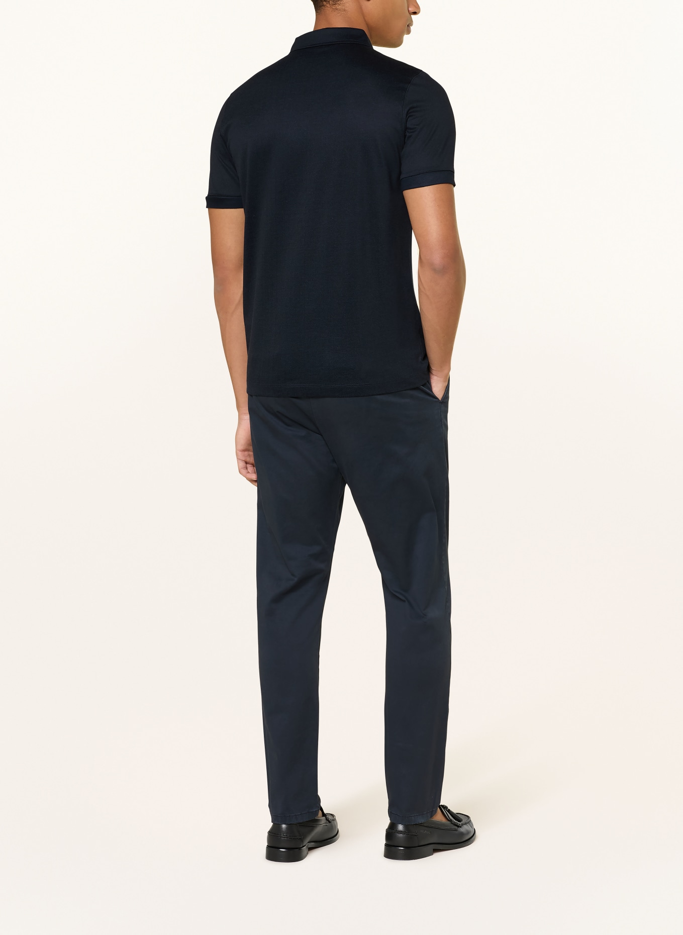 PAUL Jersey-Poloshirt: DUNKELBLAU