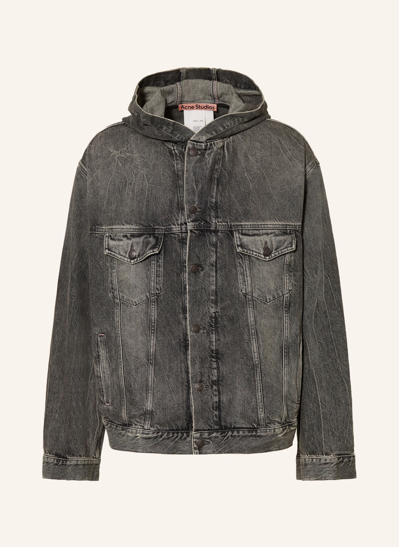 Acne Studios Oversized denim jacket: GRAY