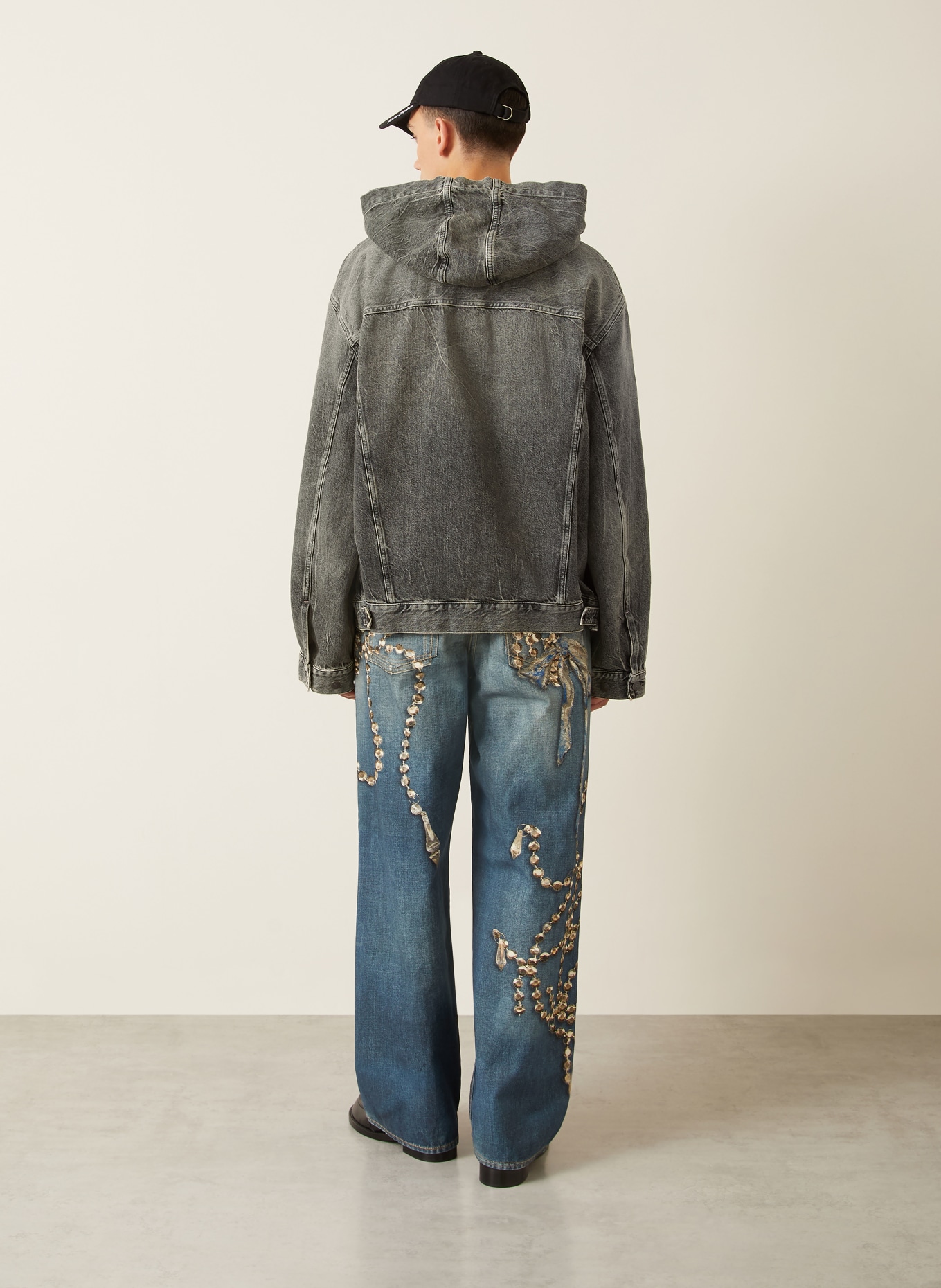 Acne Studios Oversized denim jacket: GRAY