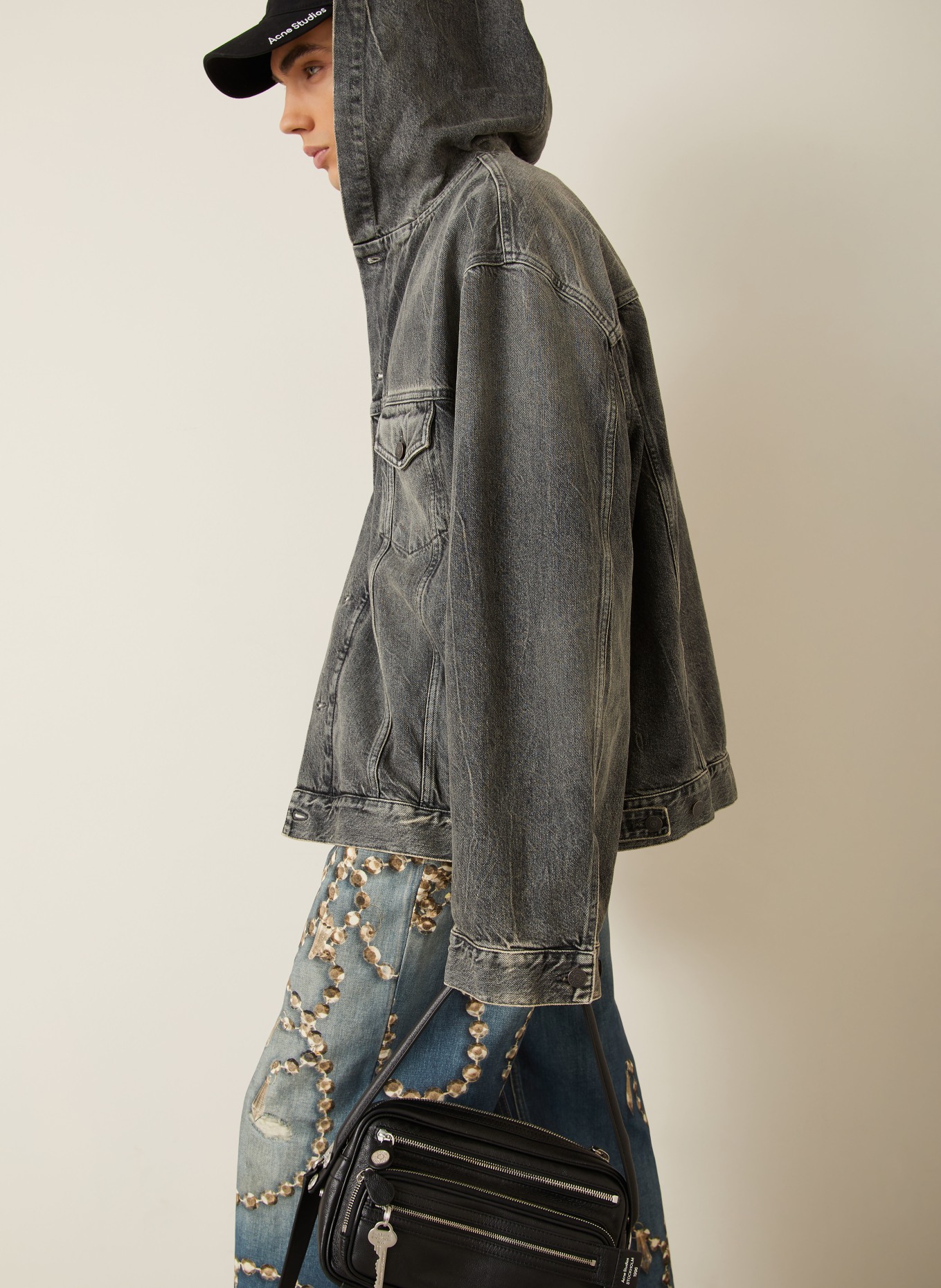 Acne Studios Oversized denim jacket: GRAY