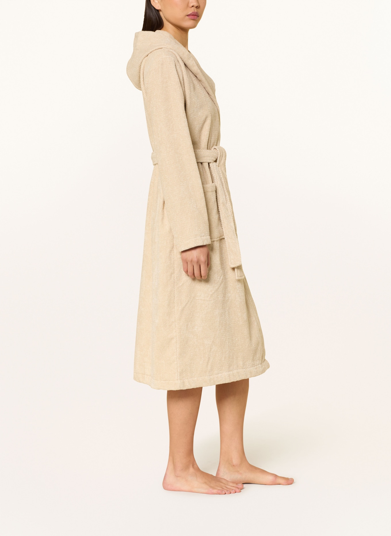 Marc O'Polo Dámský župan s kapucí: BÉŽOVÁ / BÍLÁ