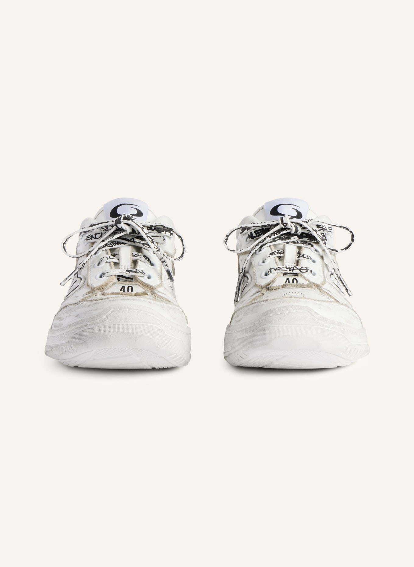BALENCIAGA Sneaker HAMPTONS MEDIUM WORN OUT: WEISS