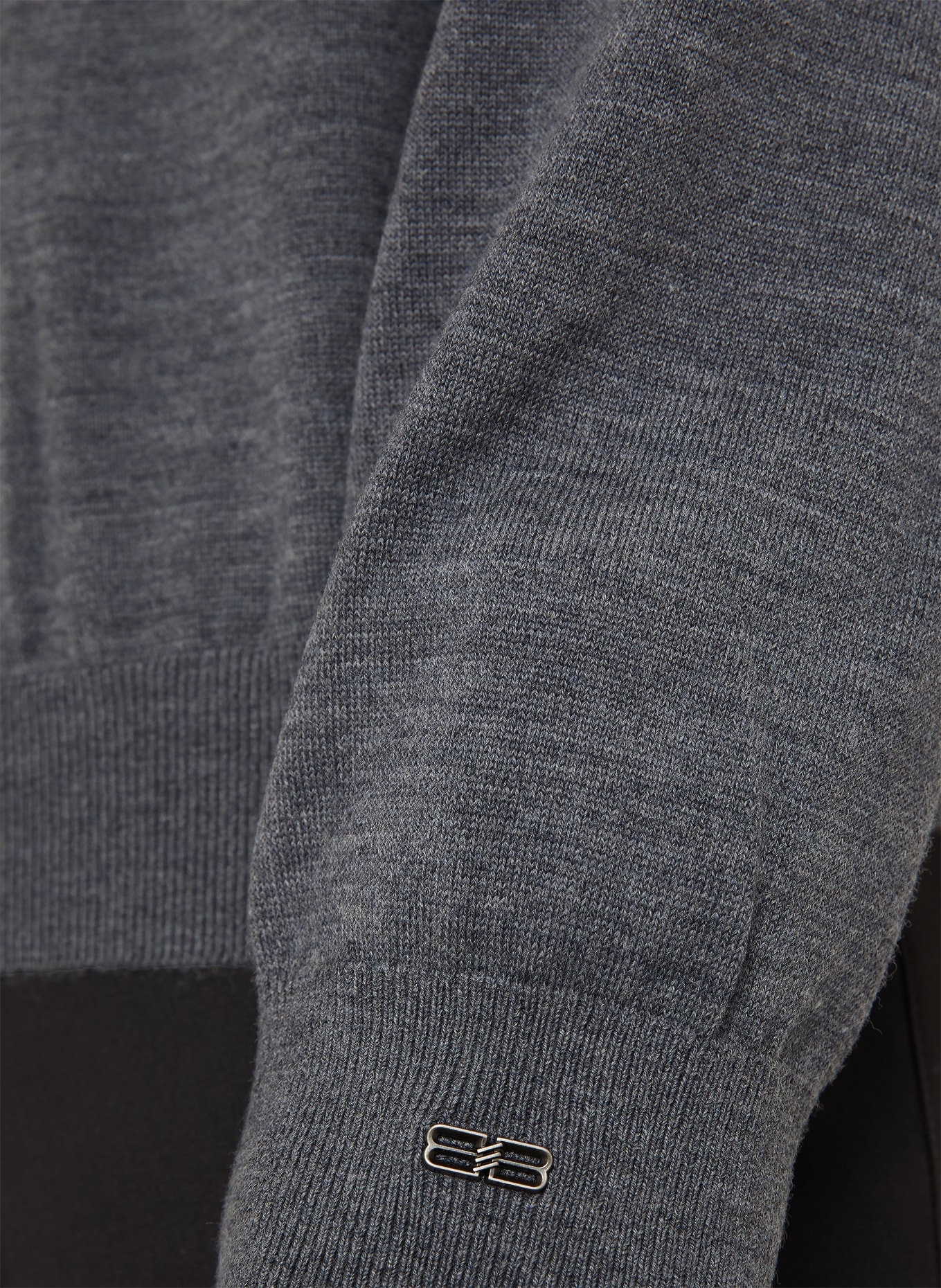 BALENCIAGA Dzianinowa koszulka polo: SZARY