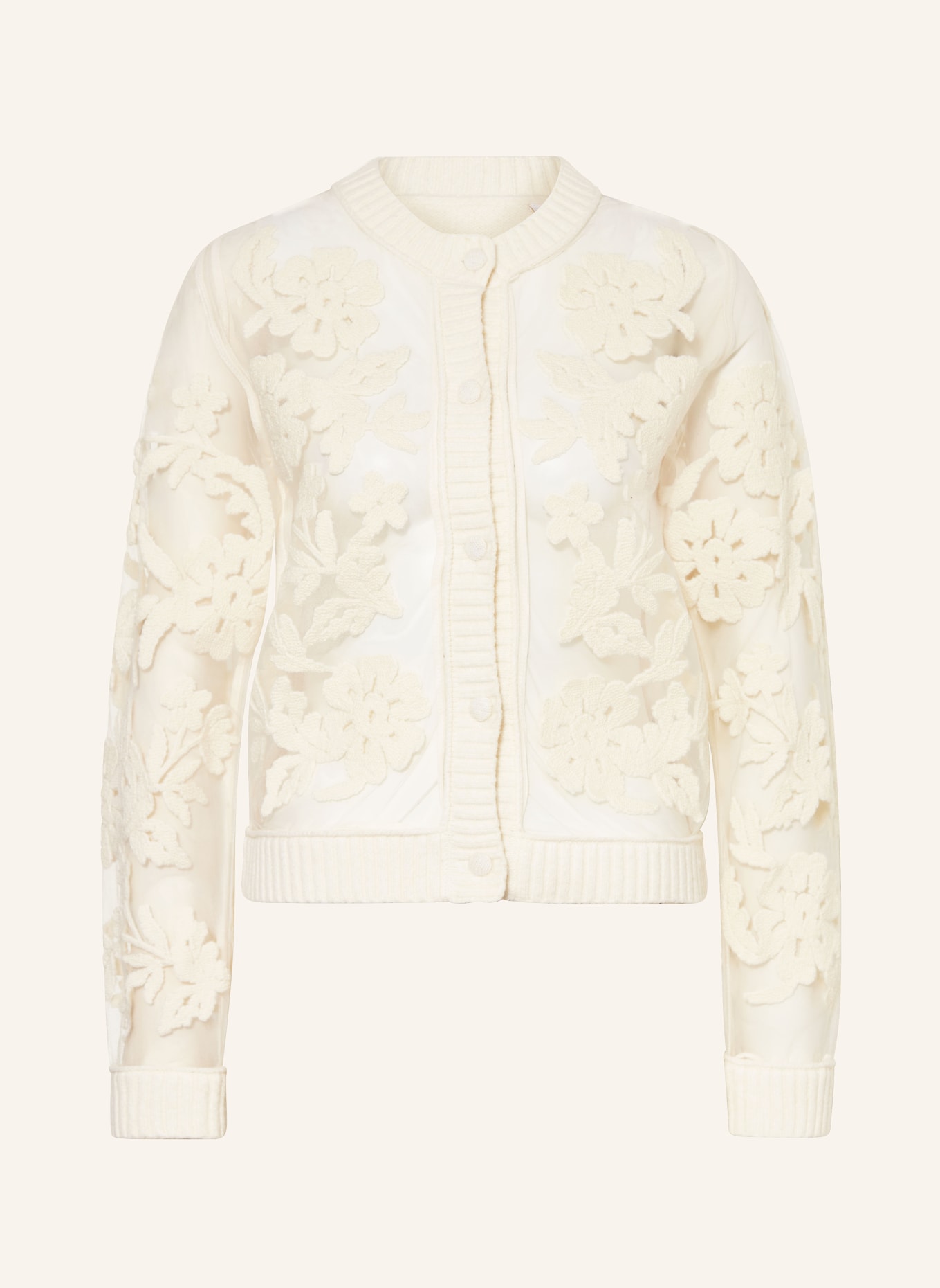 Rich & Royal Kardigan z mieszanki materiałów: ECRU