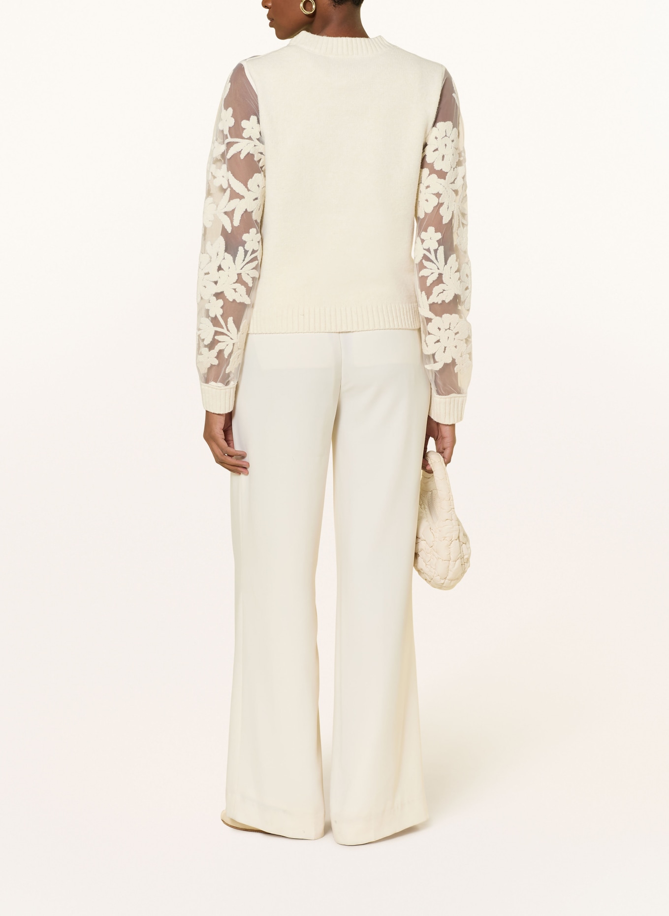 Rich & Royal Kardigan z mieszanki materiałów: ECRU