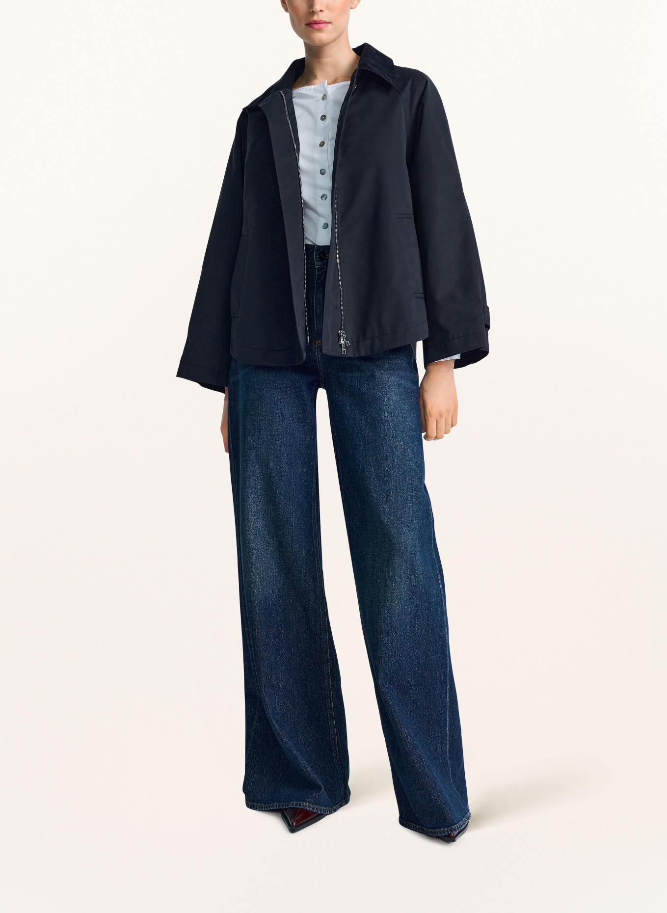 Rich & Royal trench coat: DARK BLUE