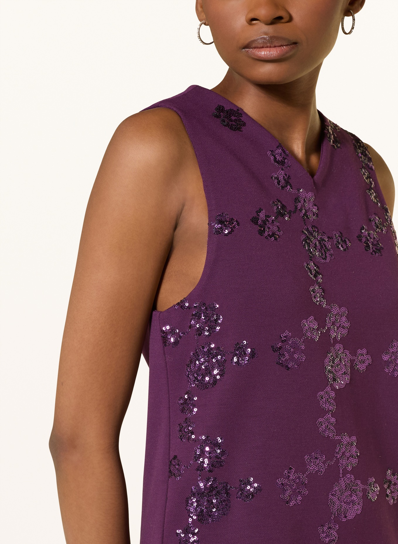 Rich & Royal Kleid mit Pailletten: FUCHSIA