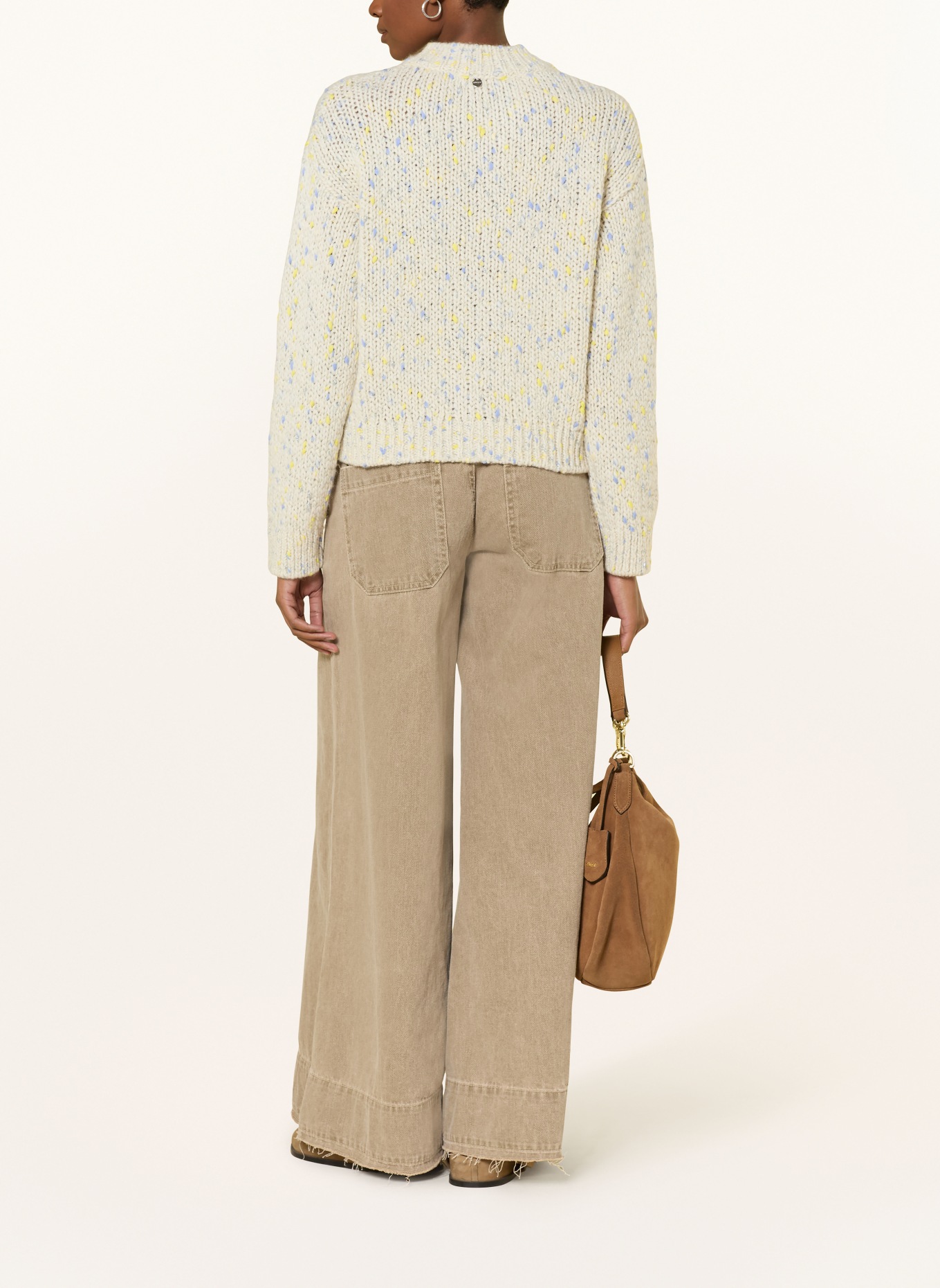 Rich & Royal Sweter z błyszczącą przędzą: KREMOWY / JASNOZIELONY / JASNONIEBIESKI